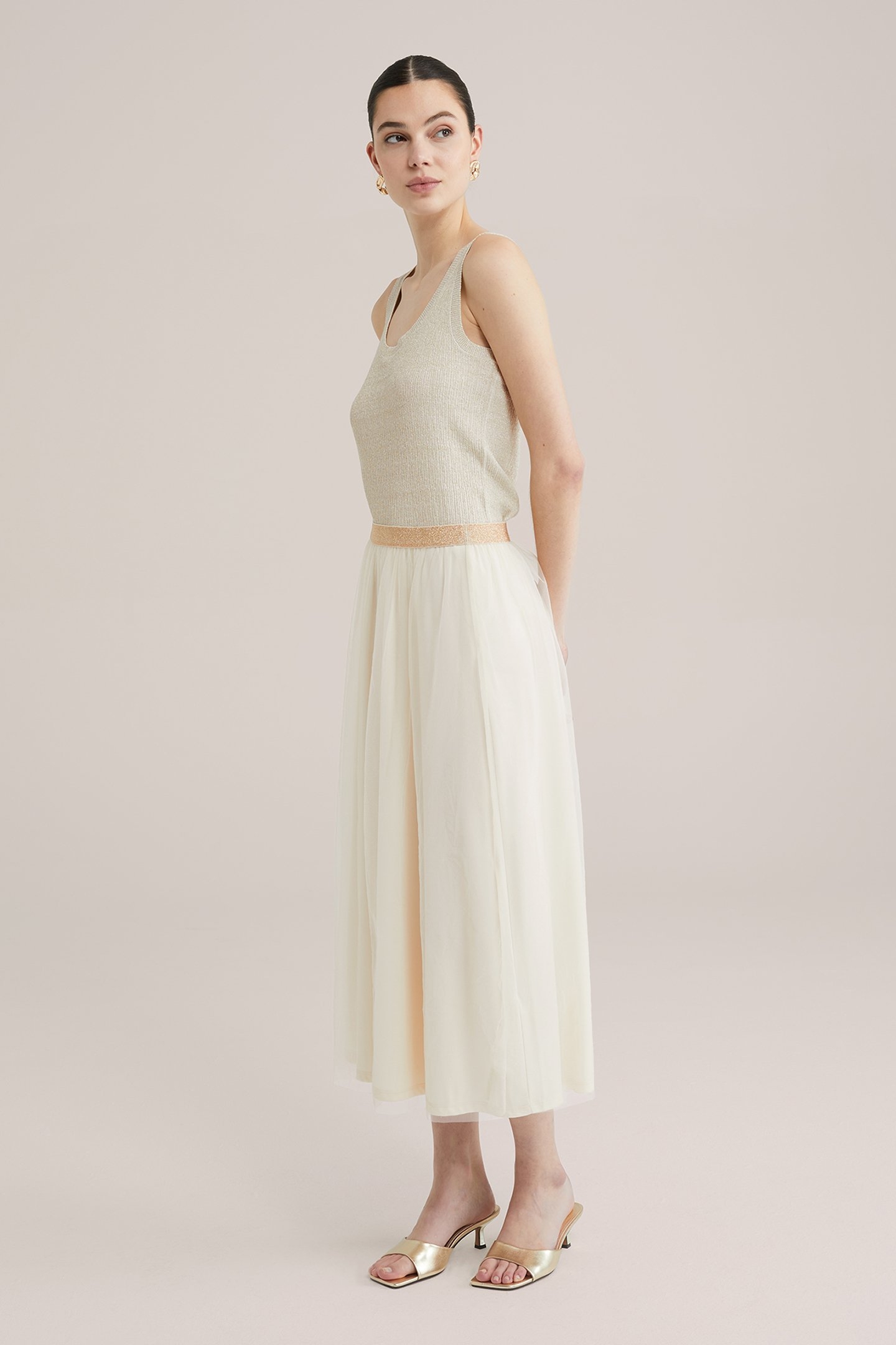 SKIRT MEDIUM LENGTH GOLD 3