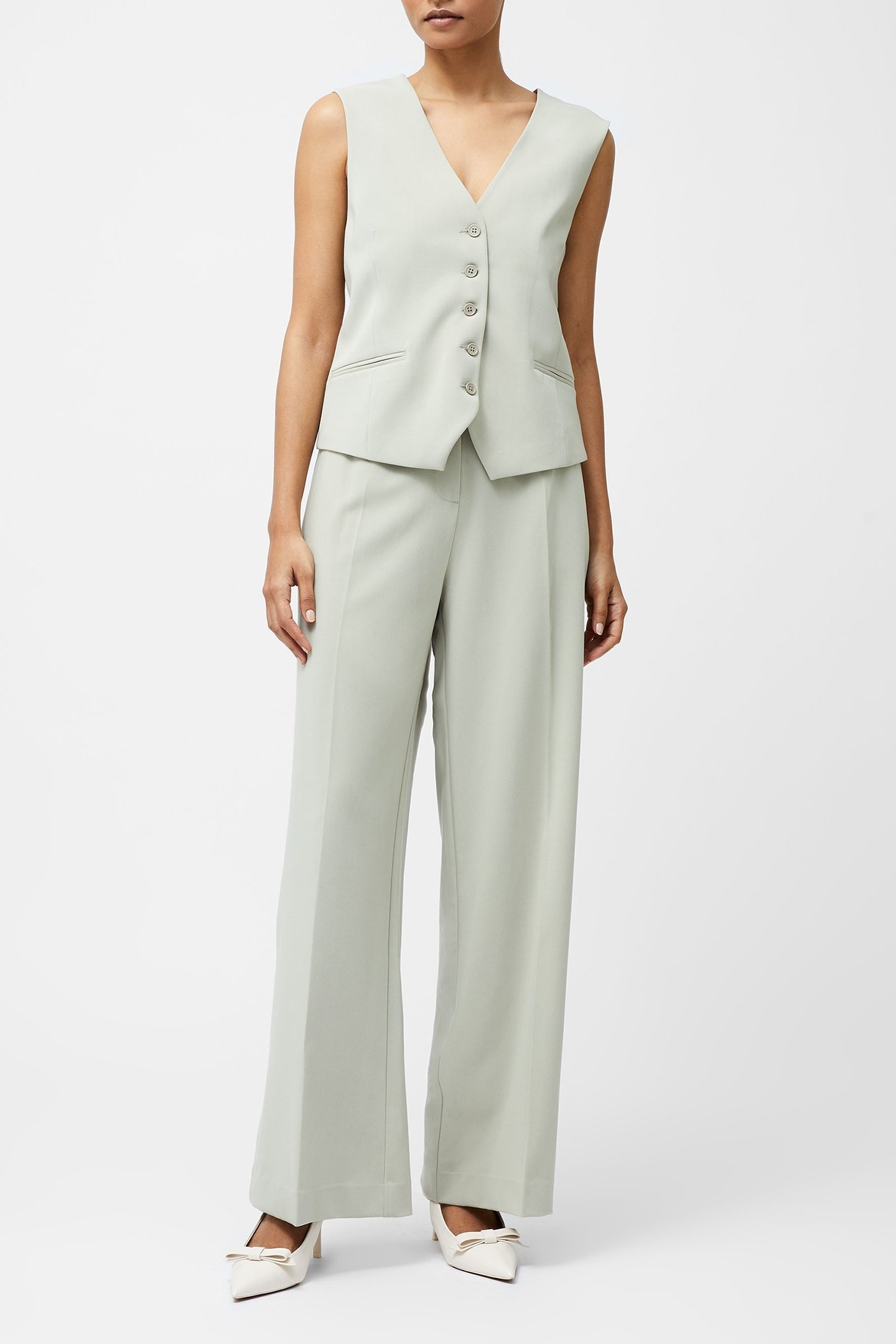 ANGIE SUITING WAIST COAT PISTACHIO GREEN 2