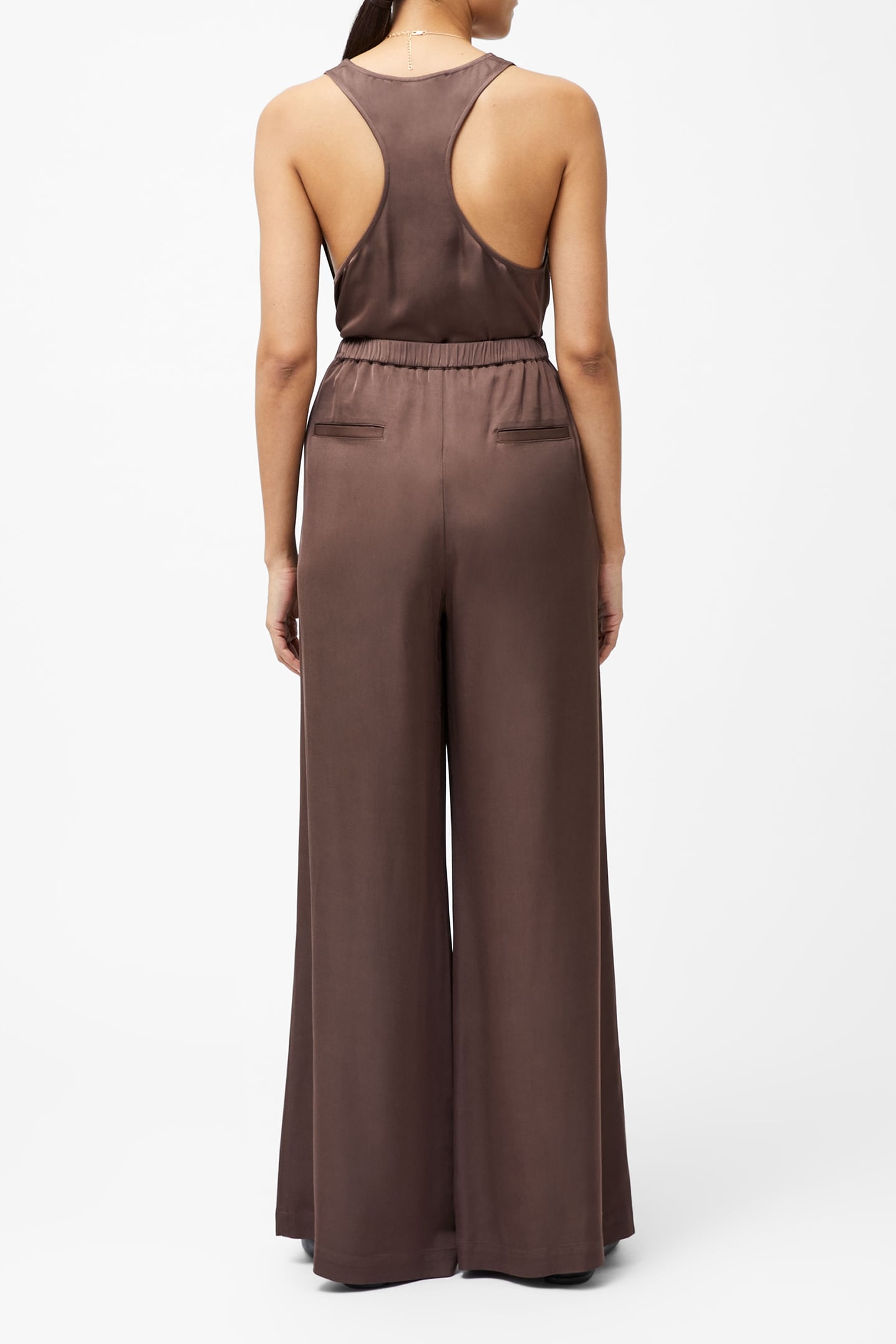 SERA SATIN ELASTICATED TRSR WALNUT BROWN 3