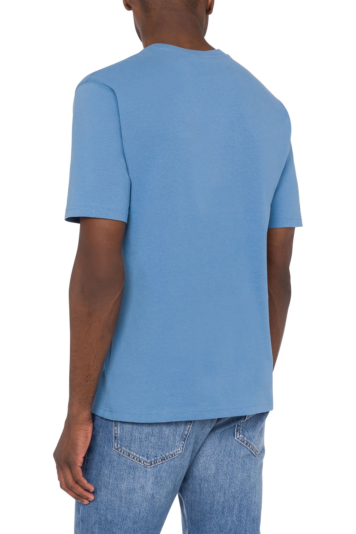 T-SHIRT LOGO EMBROIDERY BLUE 2