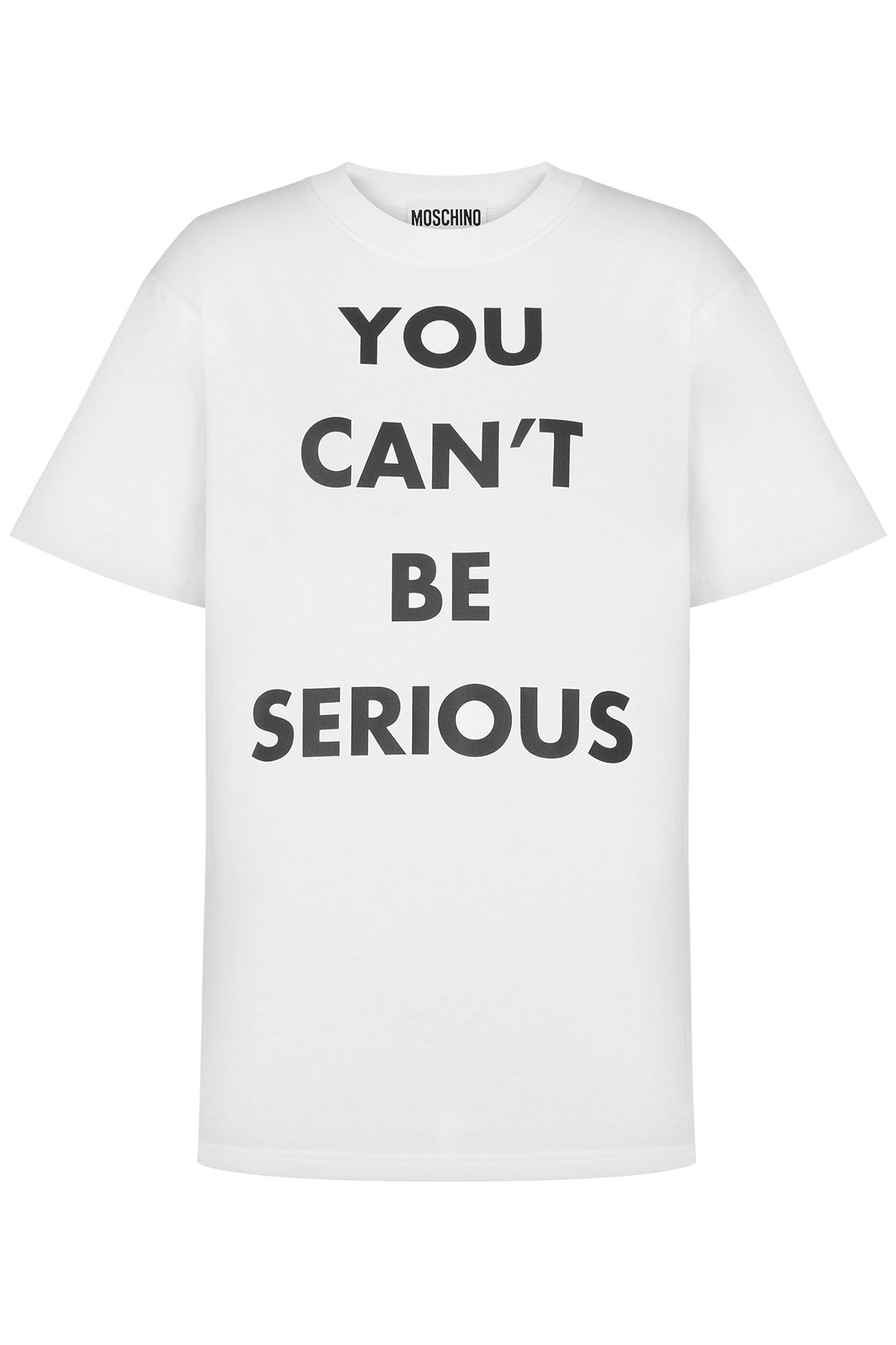 YOU CAN'T BE SERIOUS ORGANIC JERSEY T-SHIRT WHITE 3