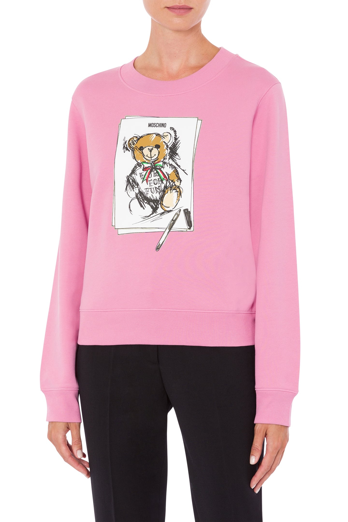 MOSCHINO TEDDY BEAR SWEATSHIRT PINK 1