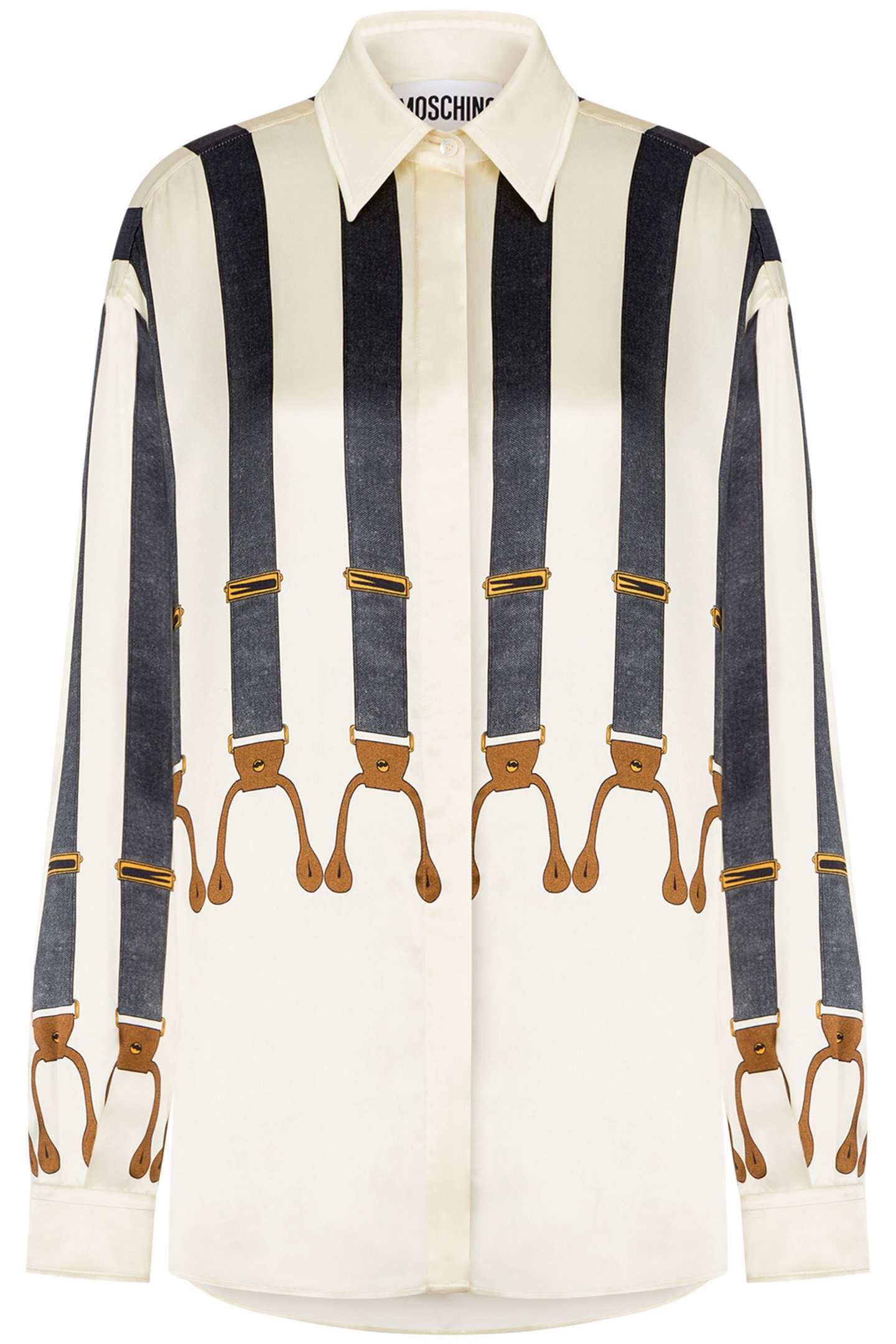 SUSPENDERS PRINT SATIN SHIRT WHITE 3