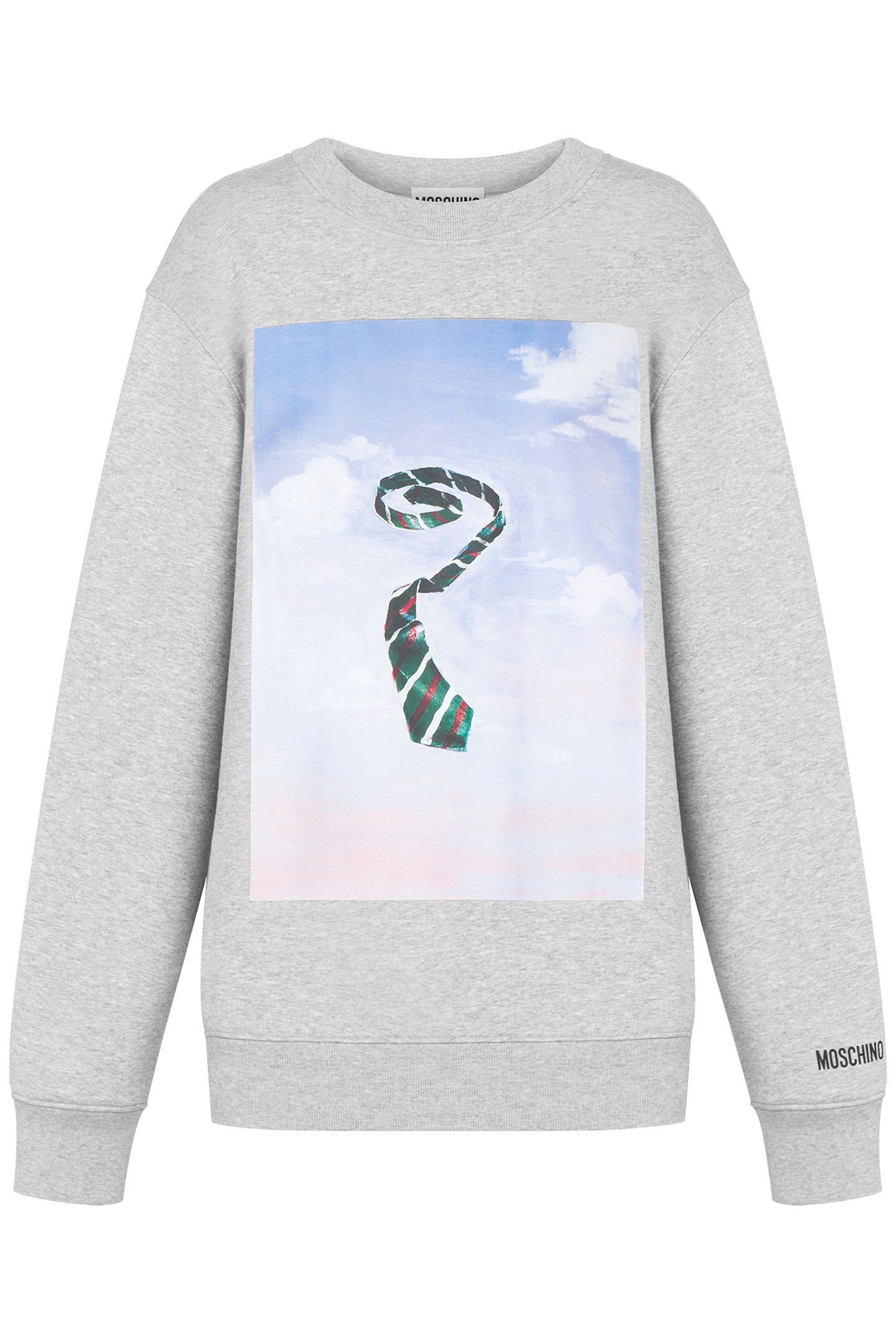 ORGANIC COTTON SWEATSHIRT CECI N'EST PAS UNE TIES GREY 3