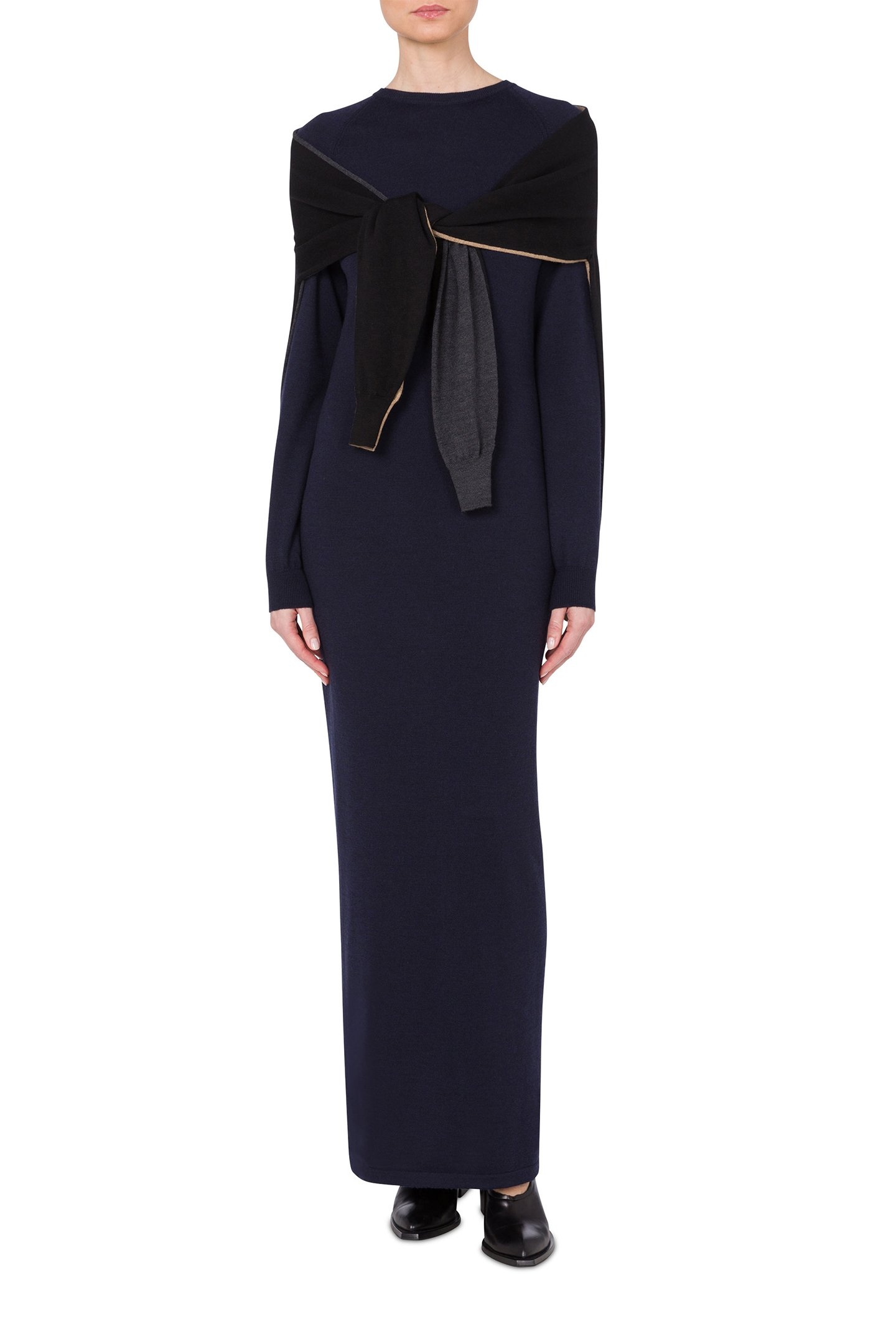 LAYER UP WOOL DRESS BLUE 1