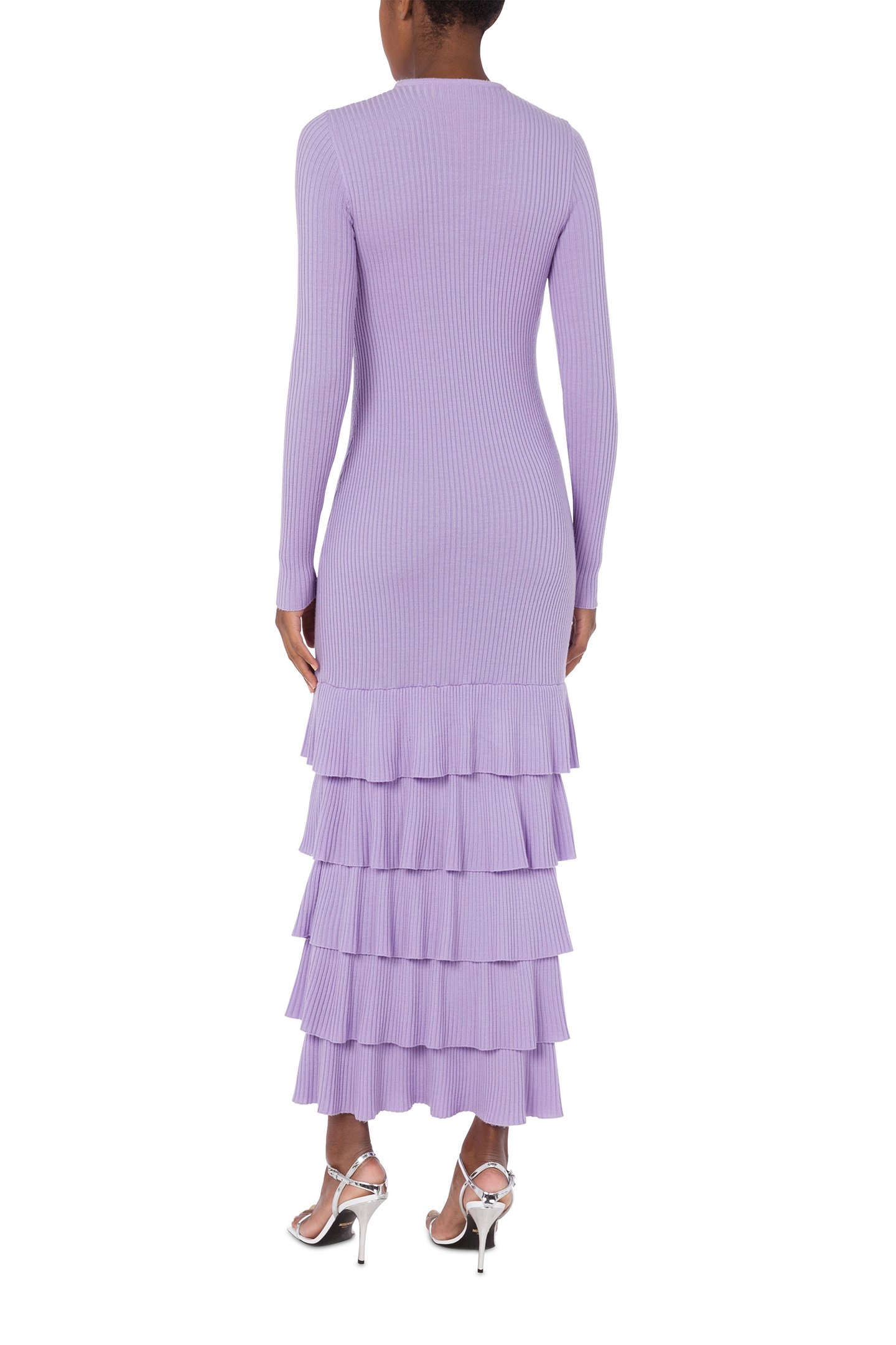 WOOL DRESS WITH RUFFLES VIOLET 2