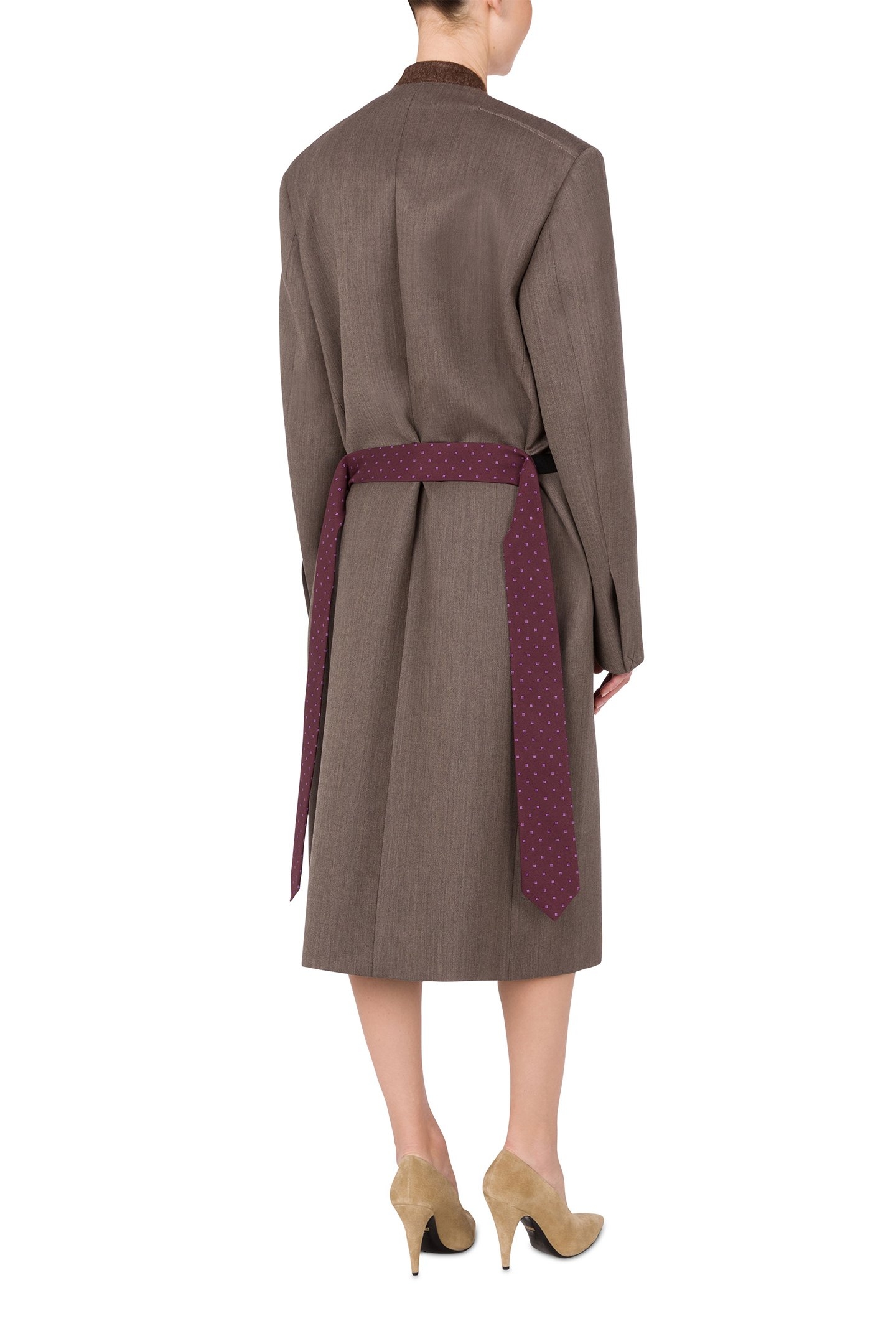 WOOL CANVAS COAT BROWN 2