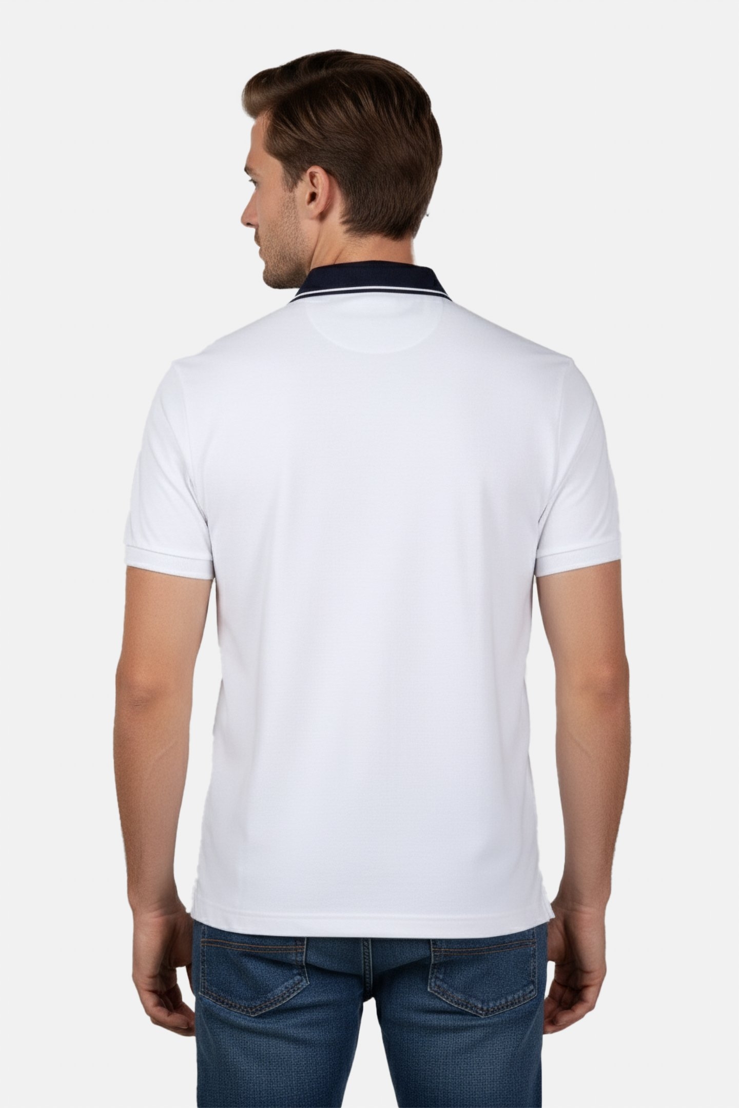 FD HIDDEN PLKT POLO WHITE 2