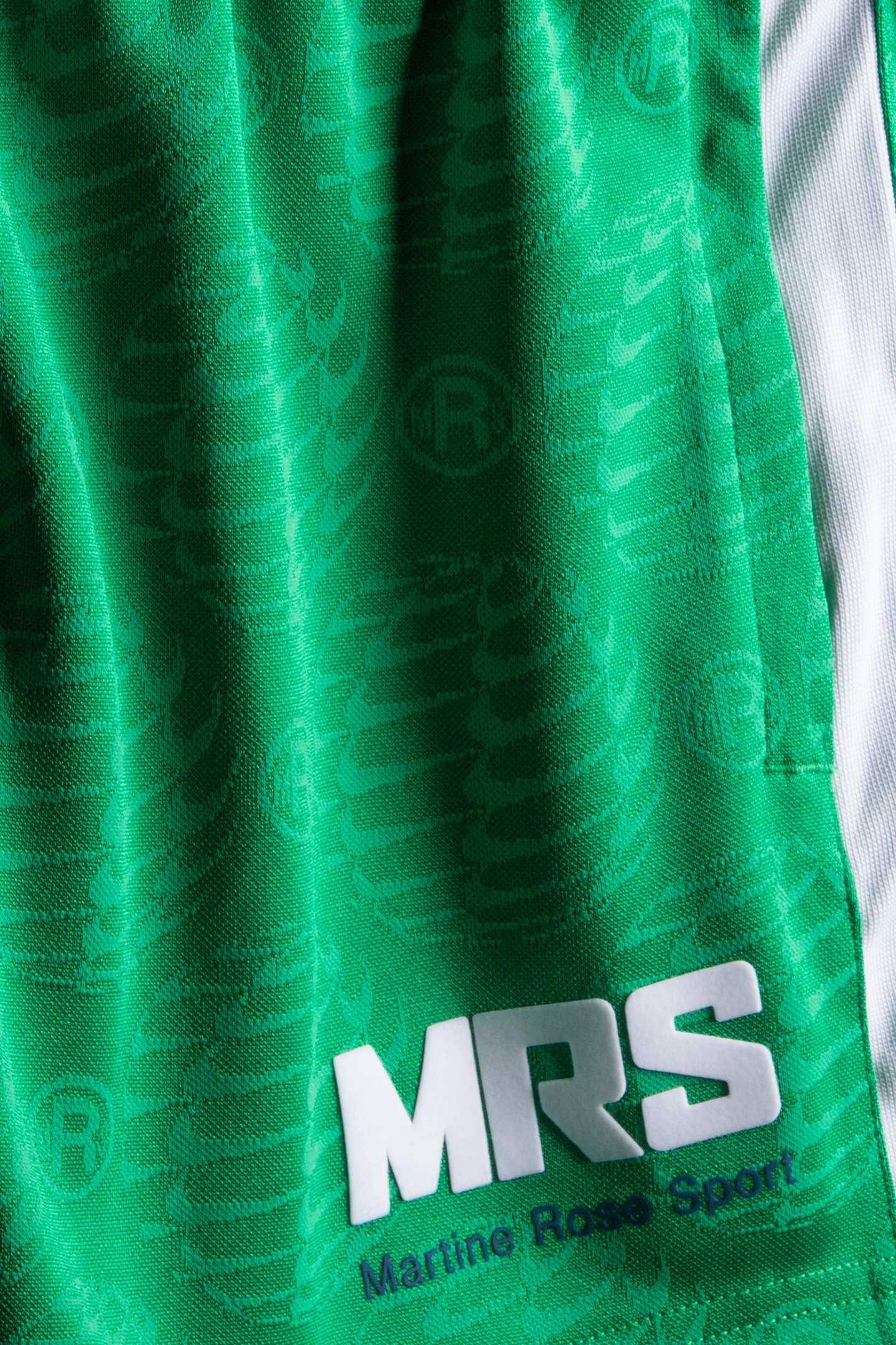 NIKE – MARTINE ROSE FOOTBALL SHORT LUCKY GREEN/WHITE 4