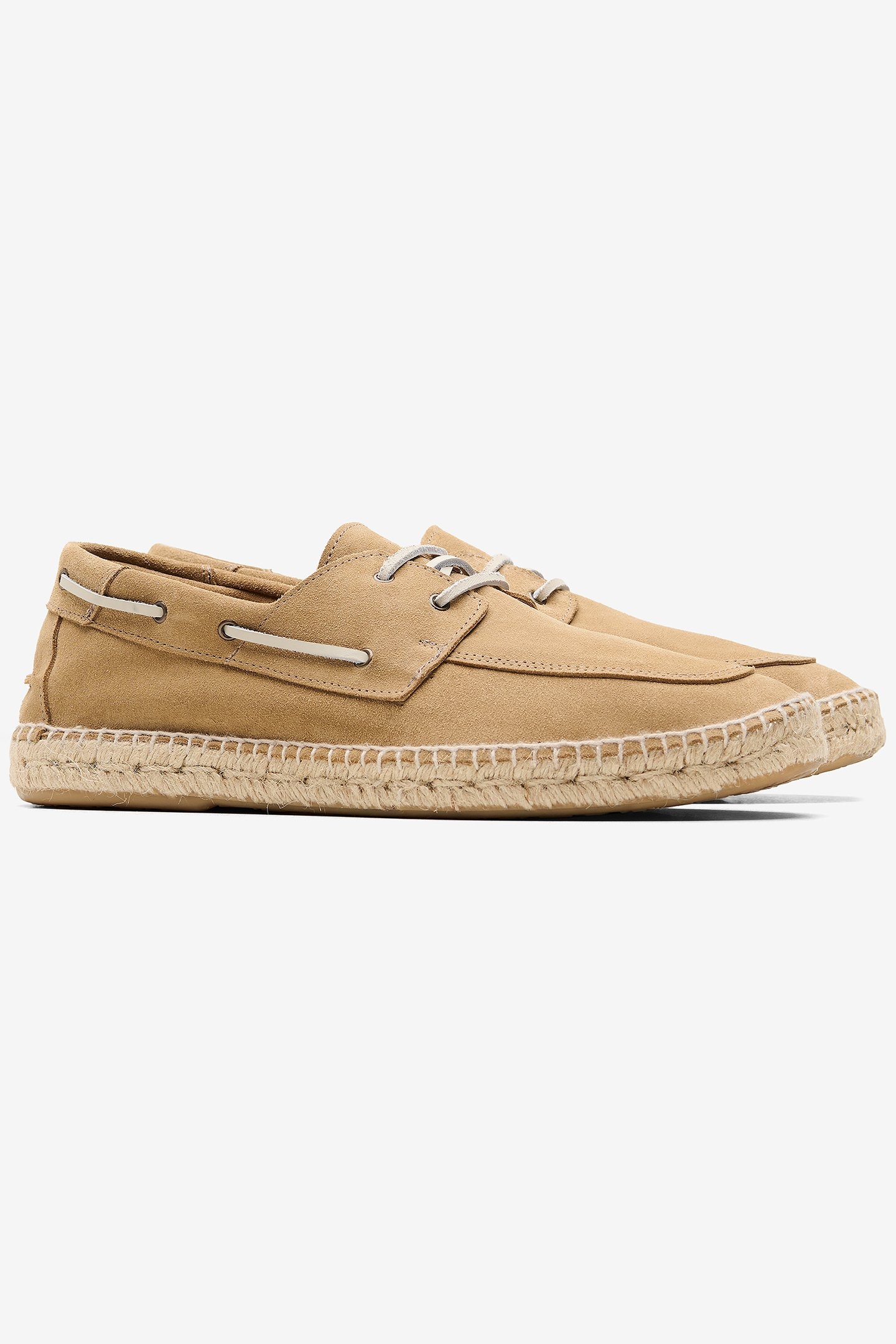 NO LABEL X ABARCA SUEDE BOAT SHOE CAMEL 1