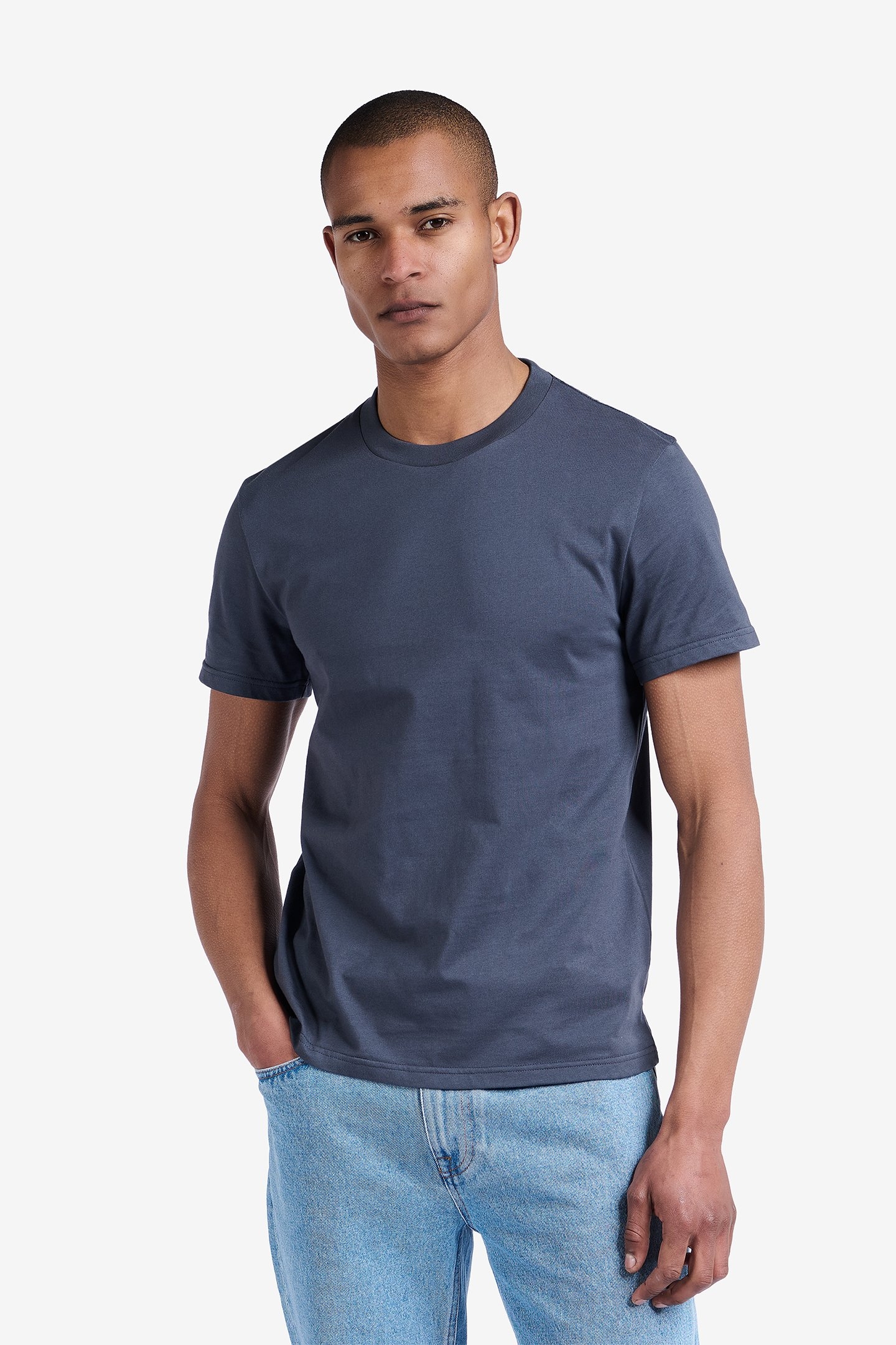 CEDAR LIGHTWEIGHT ORGANIC COTTON DENIM BLUE 1