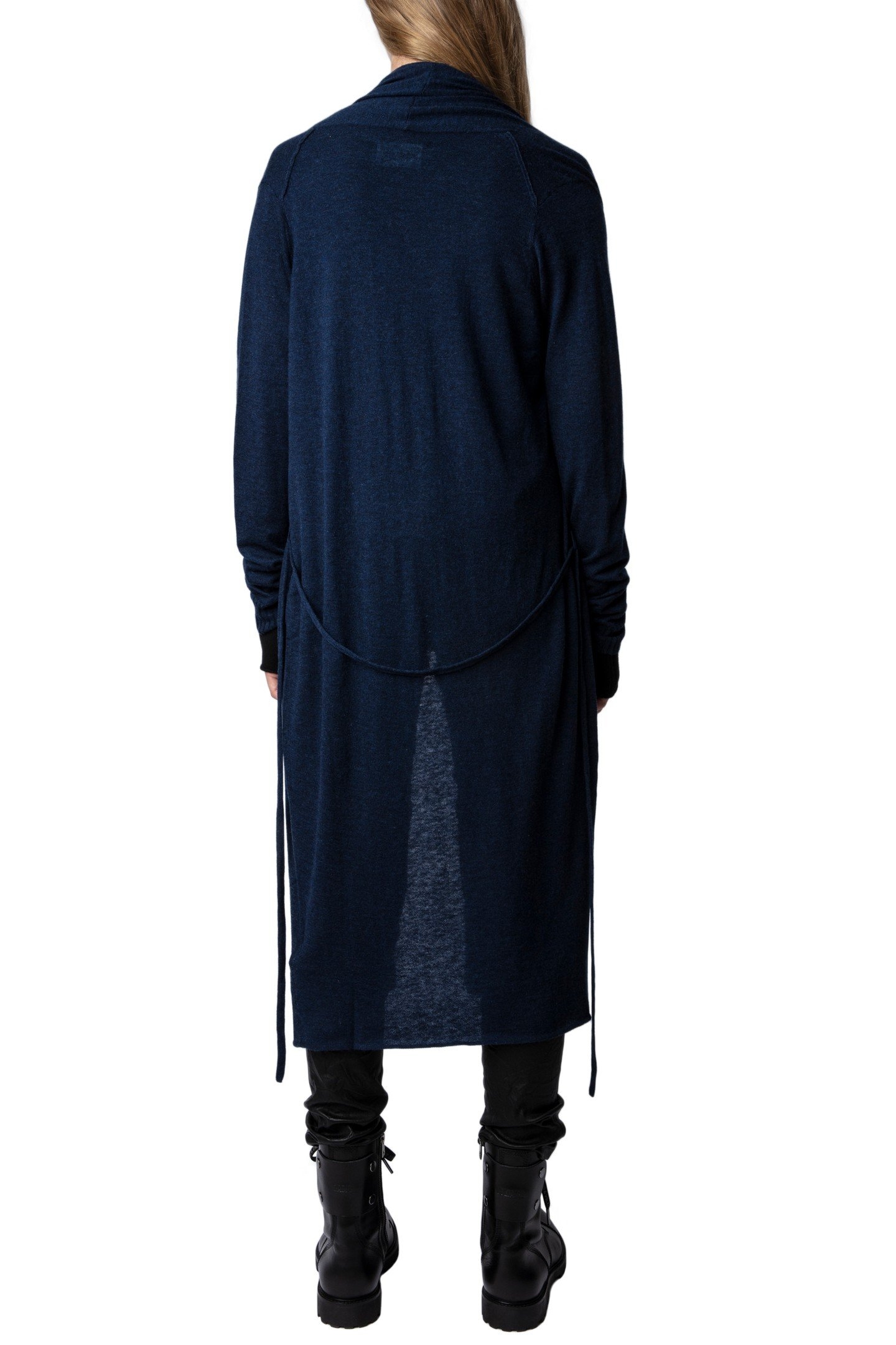 RONA CASHMERE KNIT CARDIGAN ENCRE 2