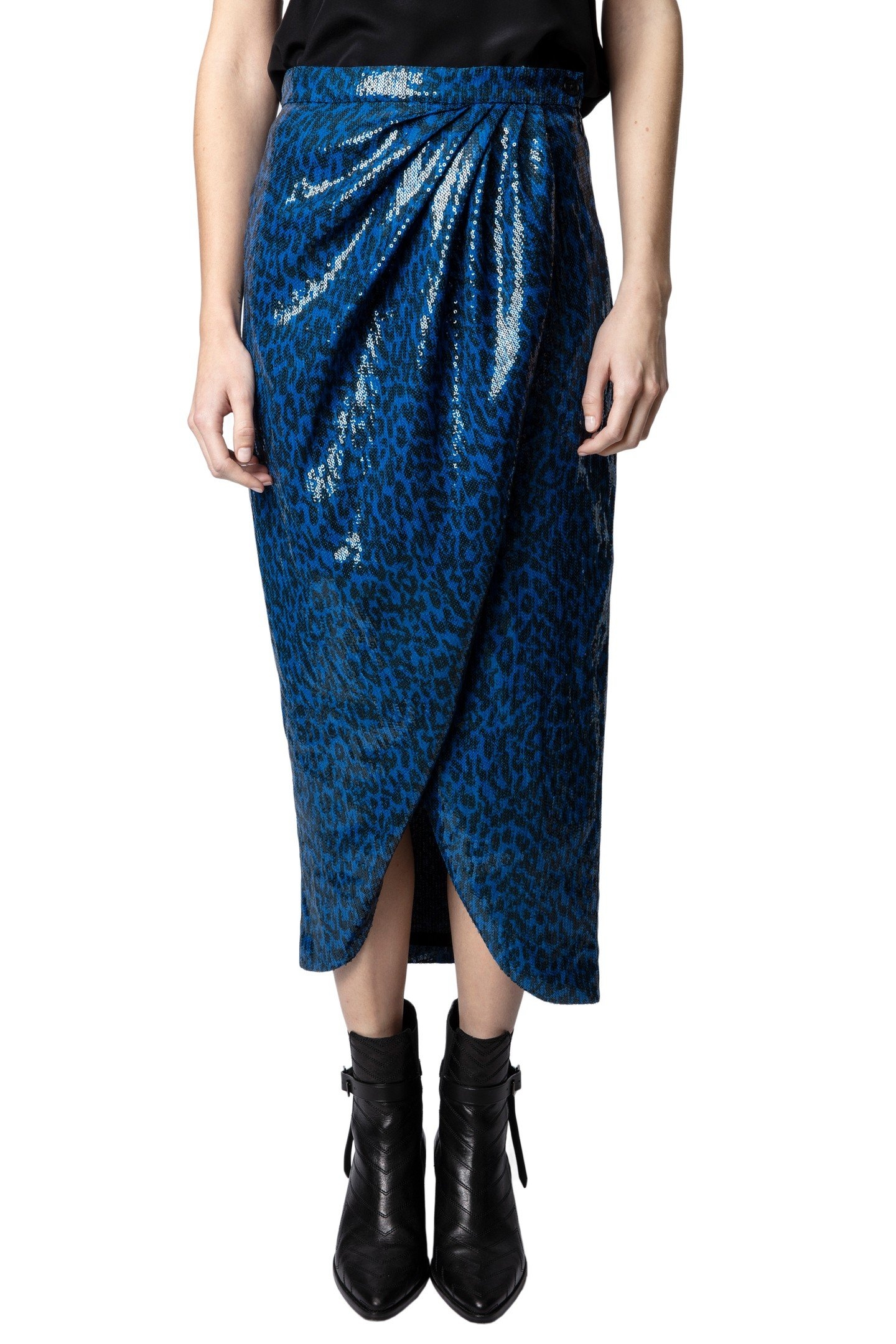 JAMELIA SEQUINS LEO SKIRT AZUR 1