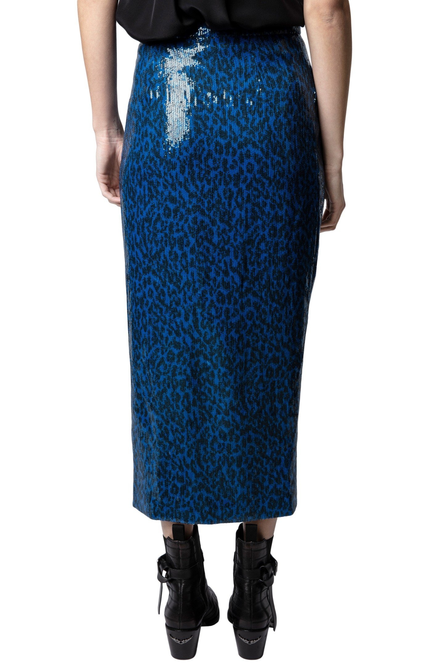 JAMELIA SEQUINS LEO SKIRT AZUR 2