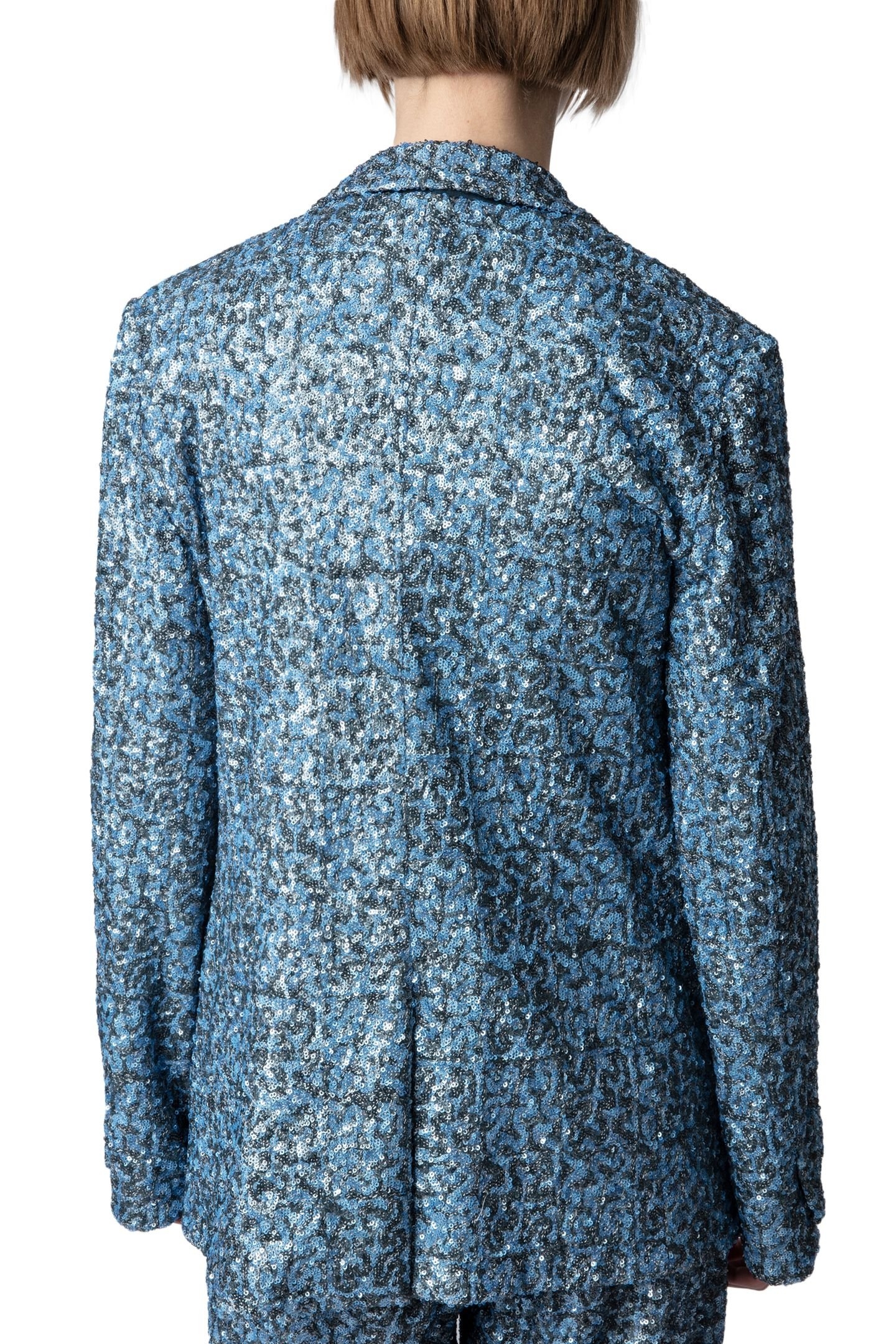 VANILLE SEQUINS OVERSIZED BLAZER DENIM 2