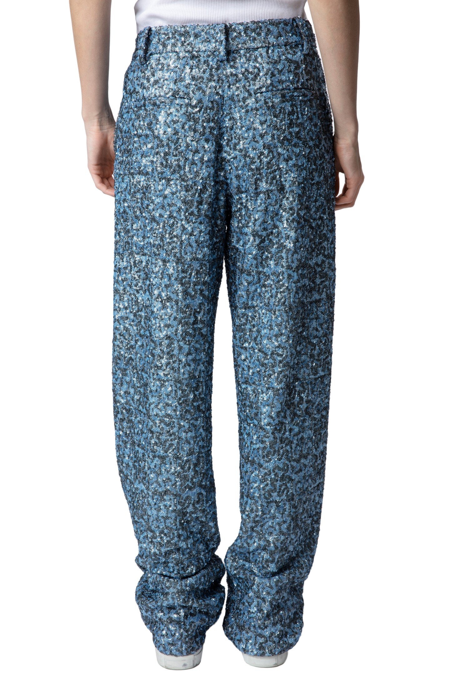 PETER LARGE SEQUINS PANTS DENIM 2