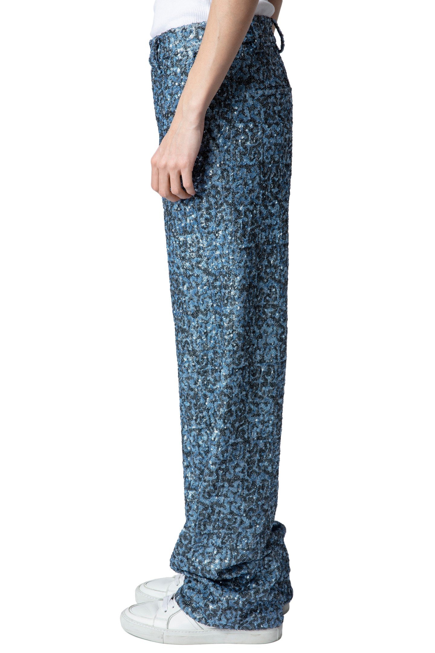 PETER LARGE SEQUINS PANTS DENIM 3
