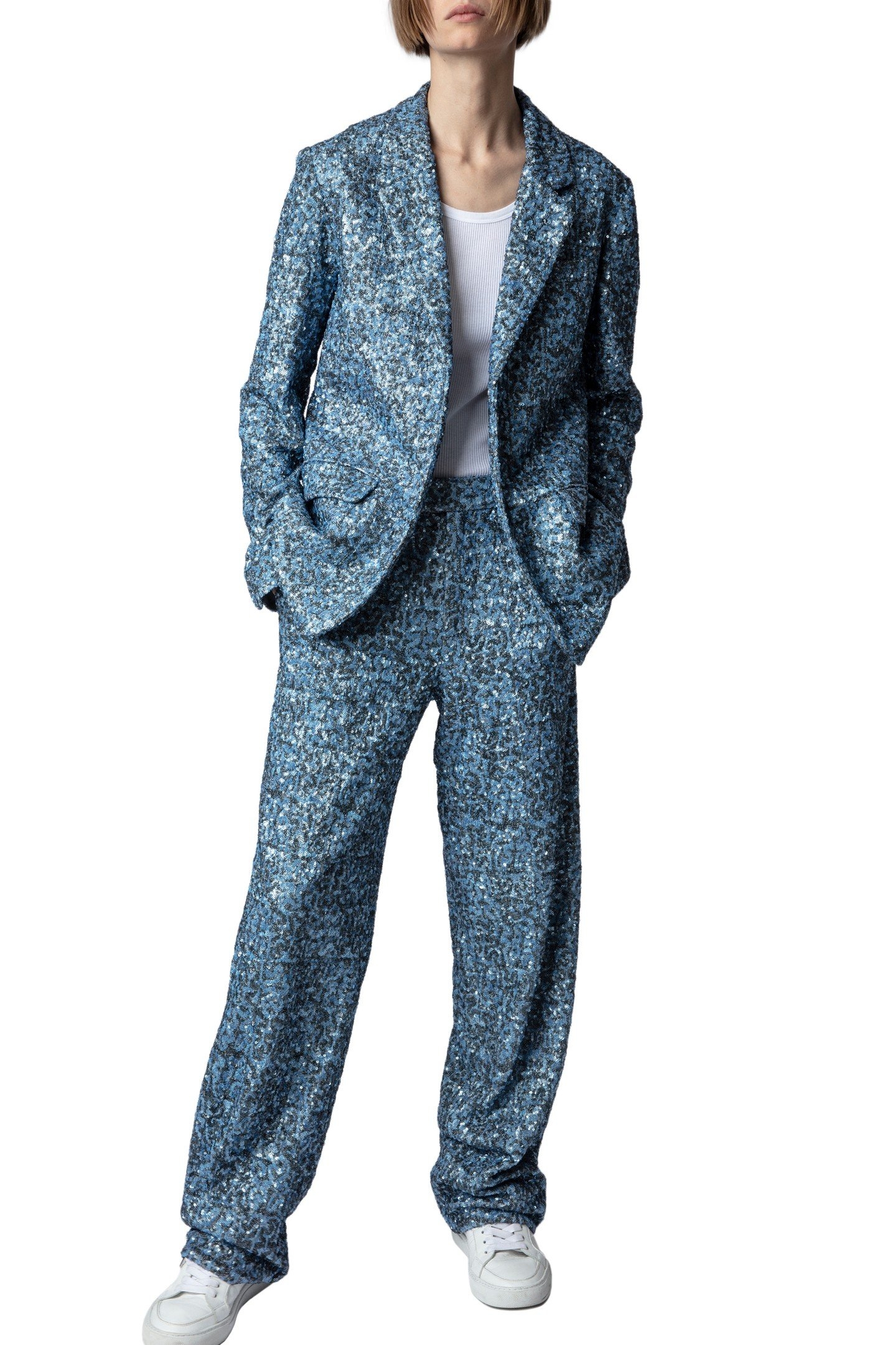 PETER LARGE SEQUINS PANTS DENIM 5