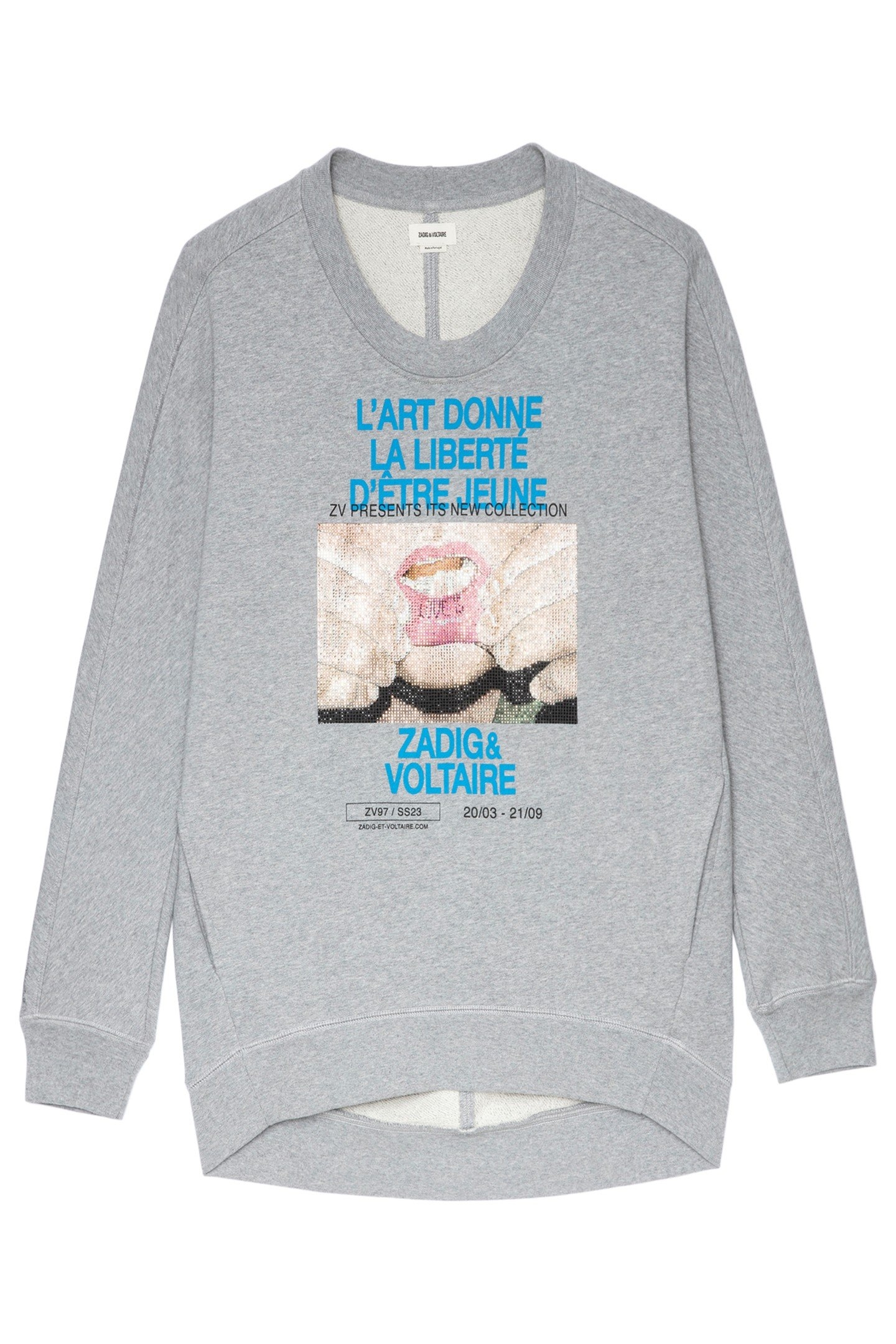 FREYA PHOTOPRINT MOUTH DRESS GRIS CHINE 4