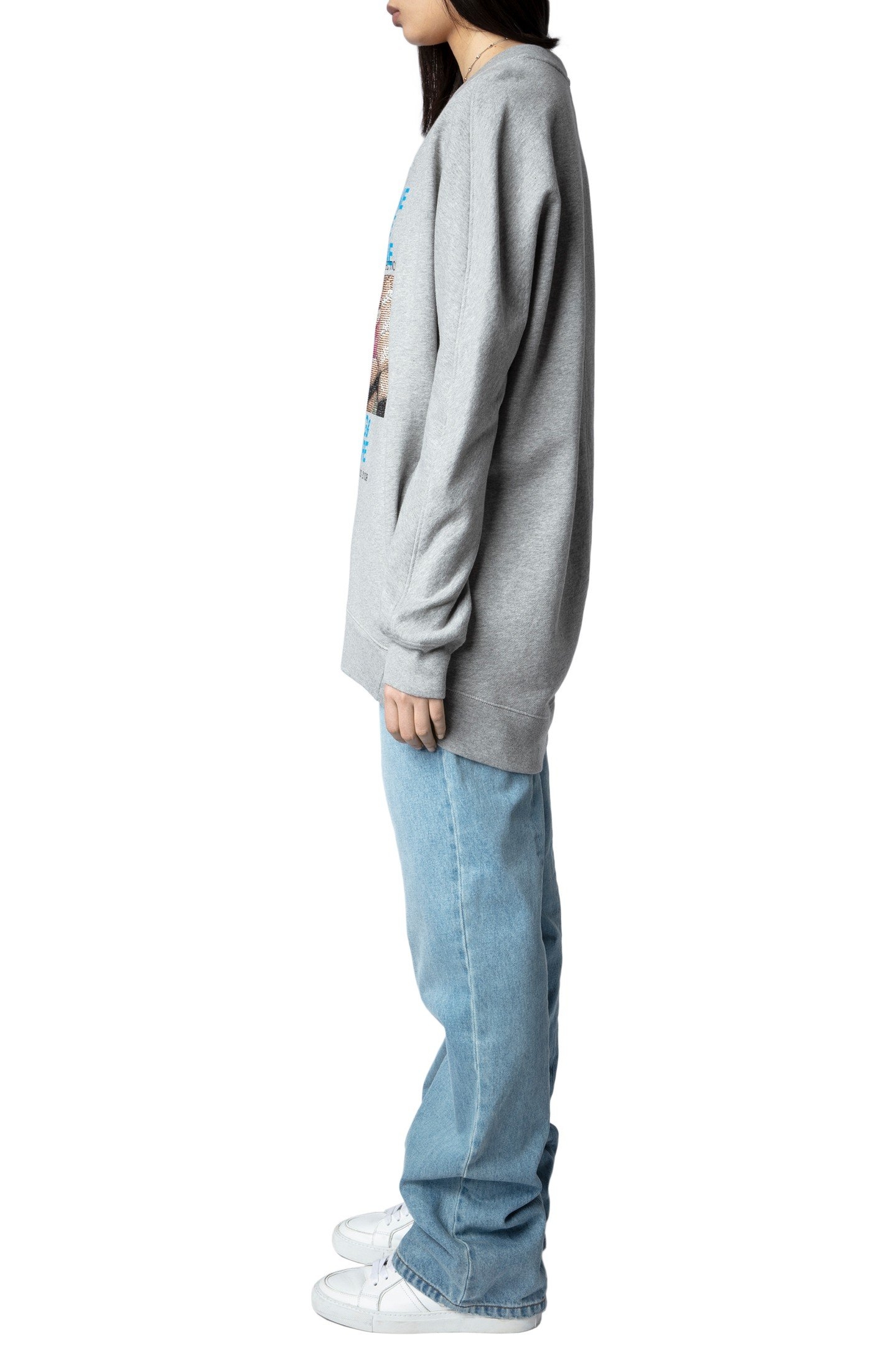 FREYA PHOTOPRINT MOUTH DRESS GRIS CHINE 3