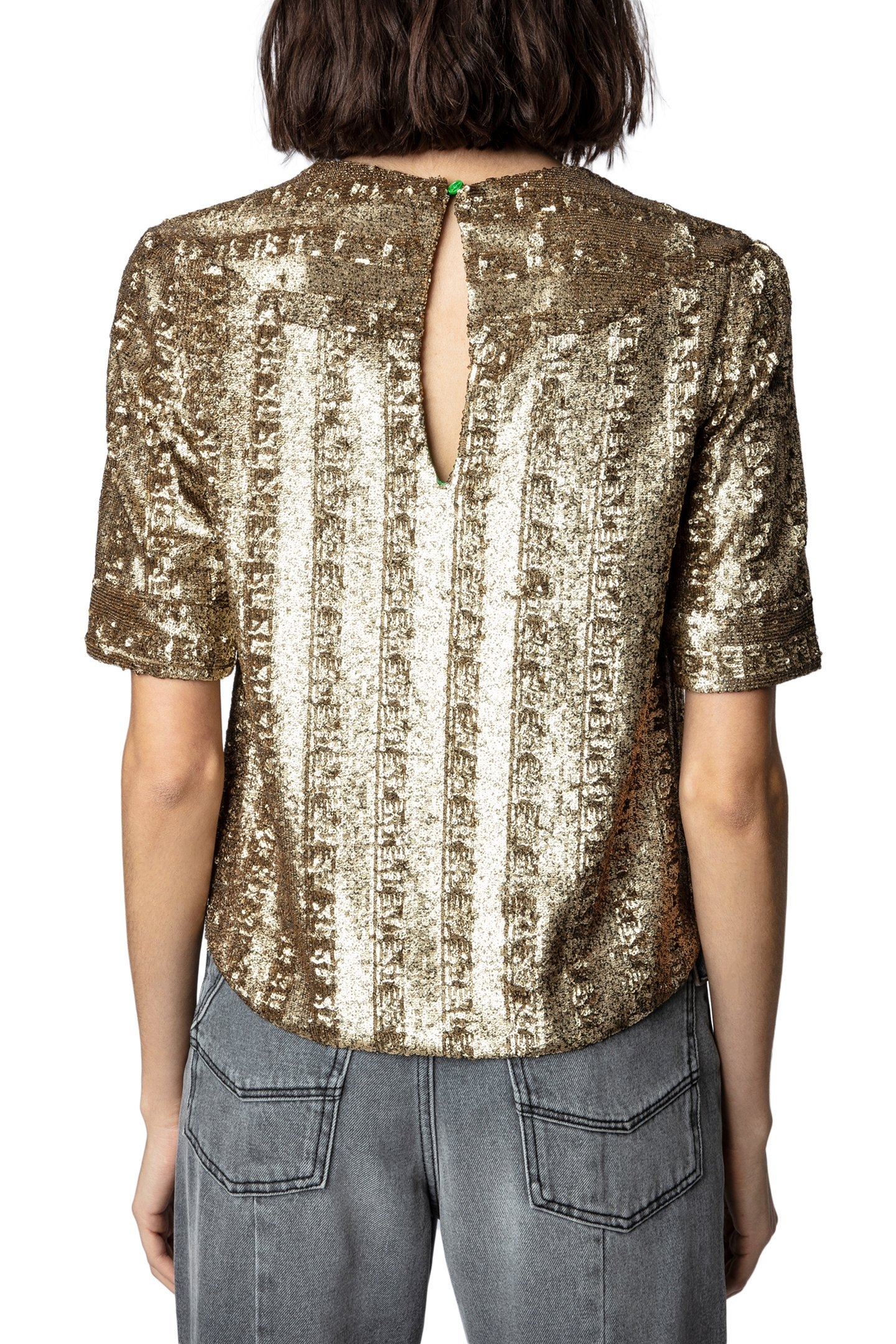 TOYSSE SEQUINS BLOUSE BRONZE 2