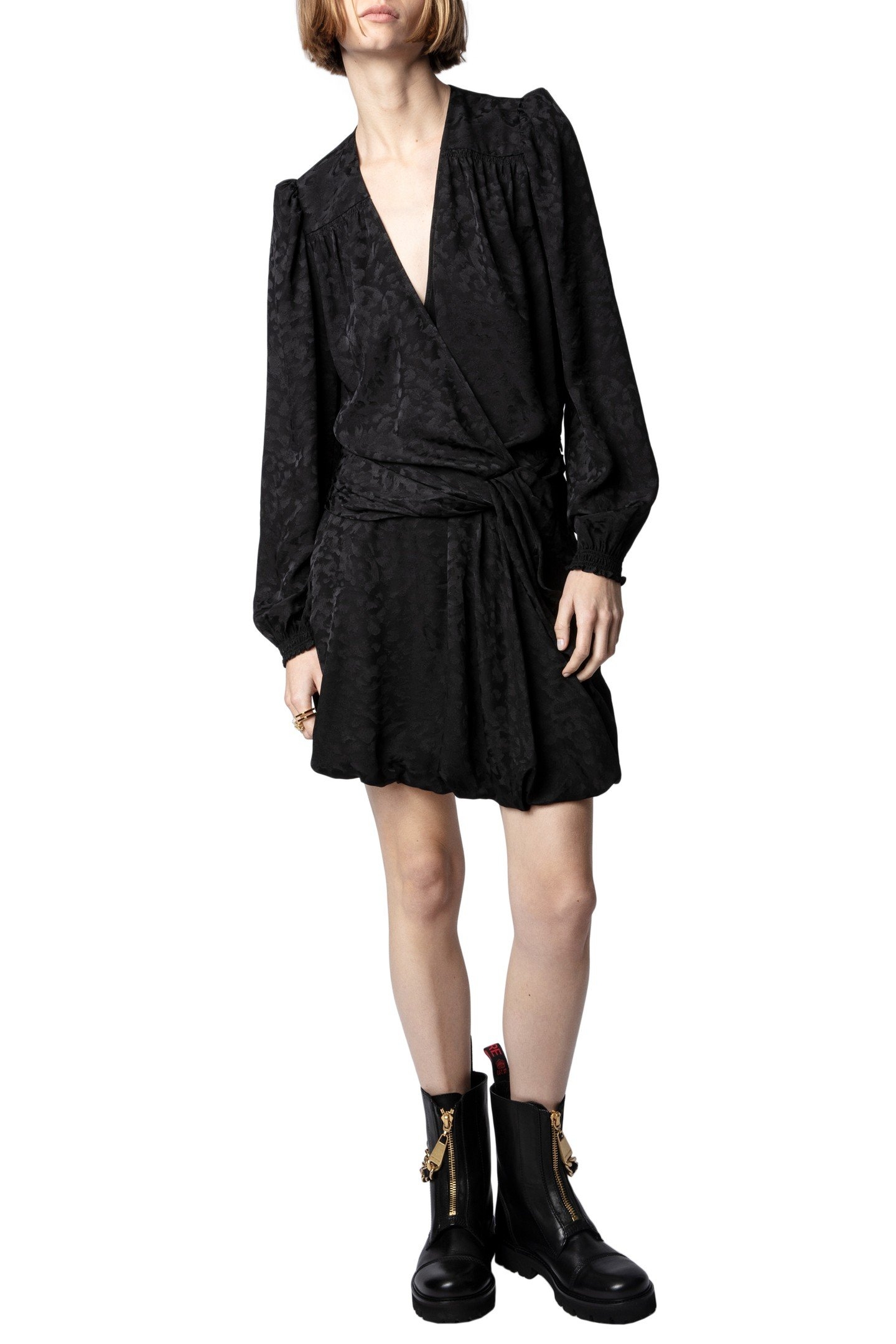 RECOL JACQUARD LEO DRESS NOIR 5