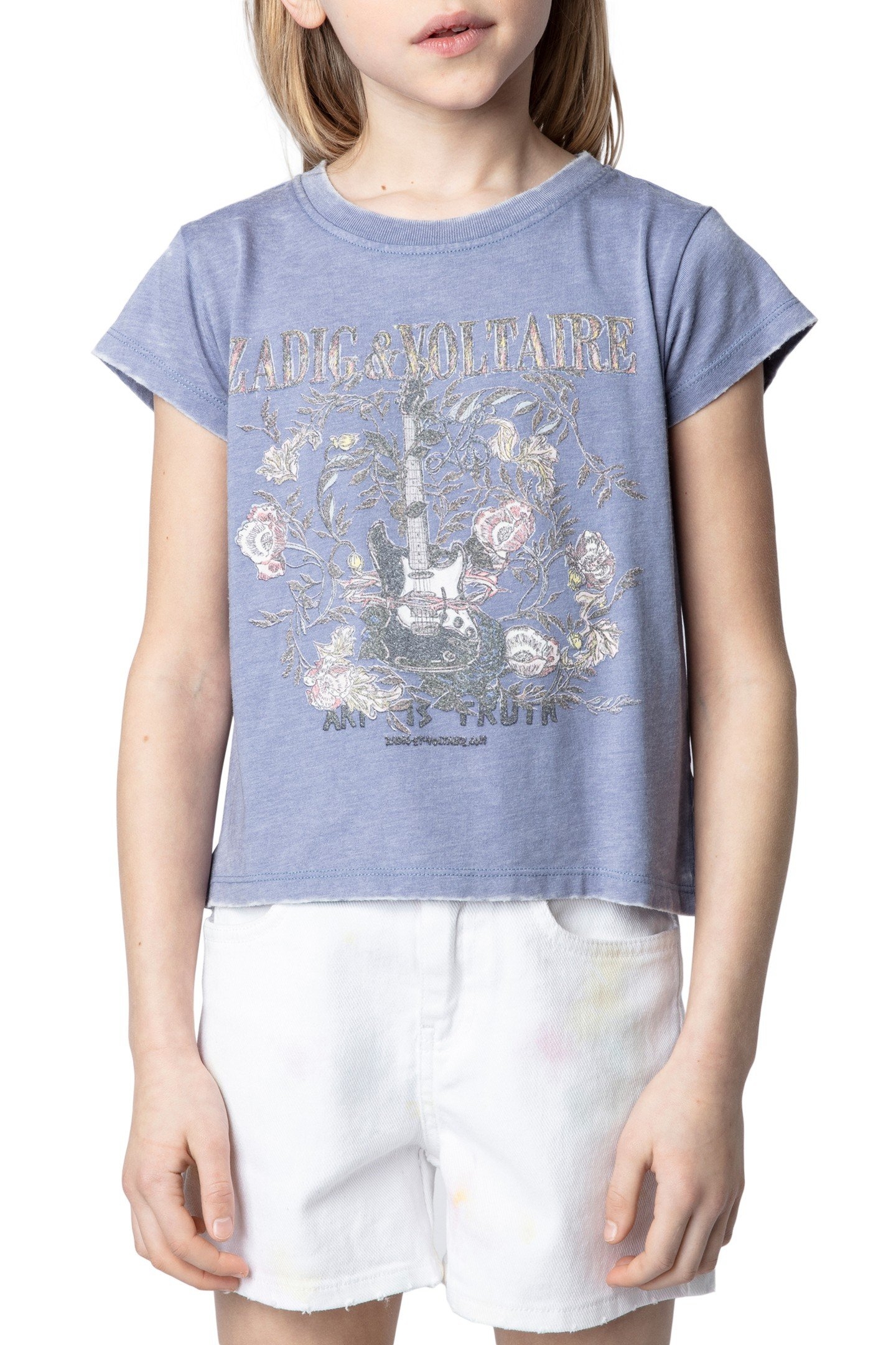 NIELS GIRL T-SHIRT BLUE DE GRIS 1