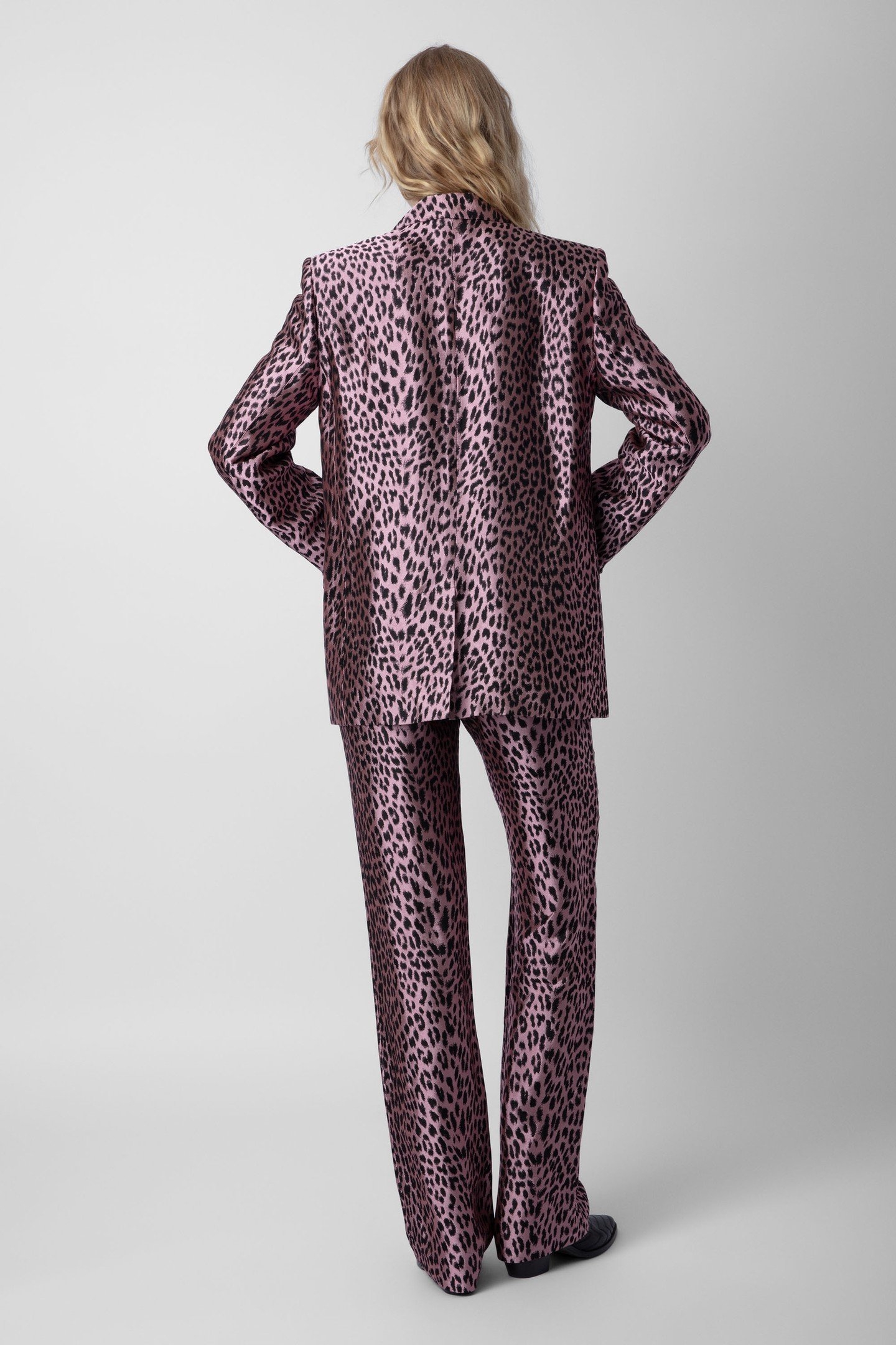 VEGY LEOPARD JACQUARD BLAZER ROSE 4