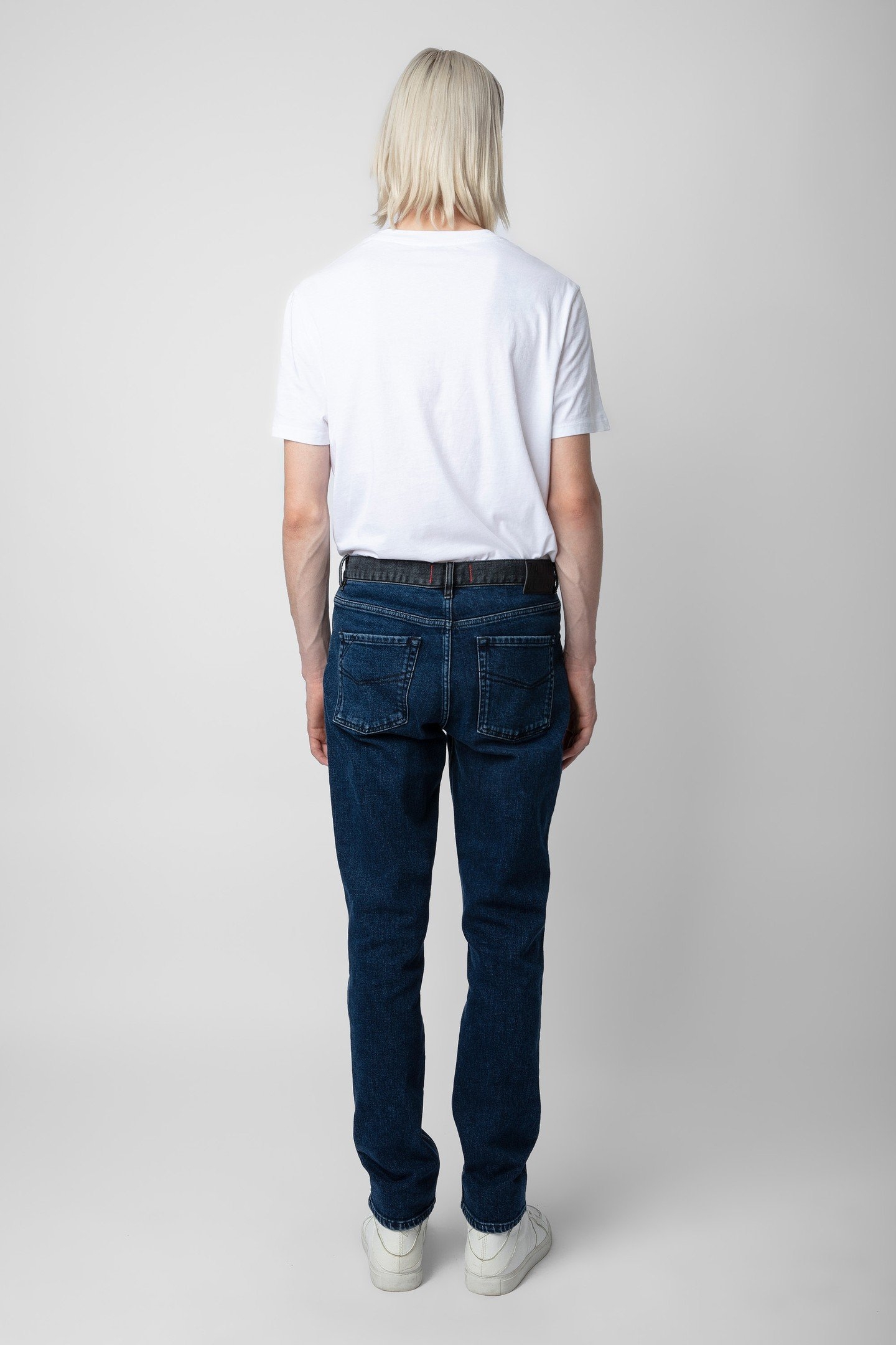 UNISEX STEEVE DENIM ECO BIKER PATCH MEDIUM BLUE 4