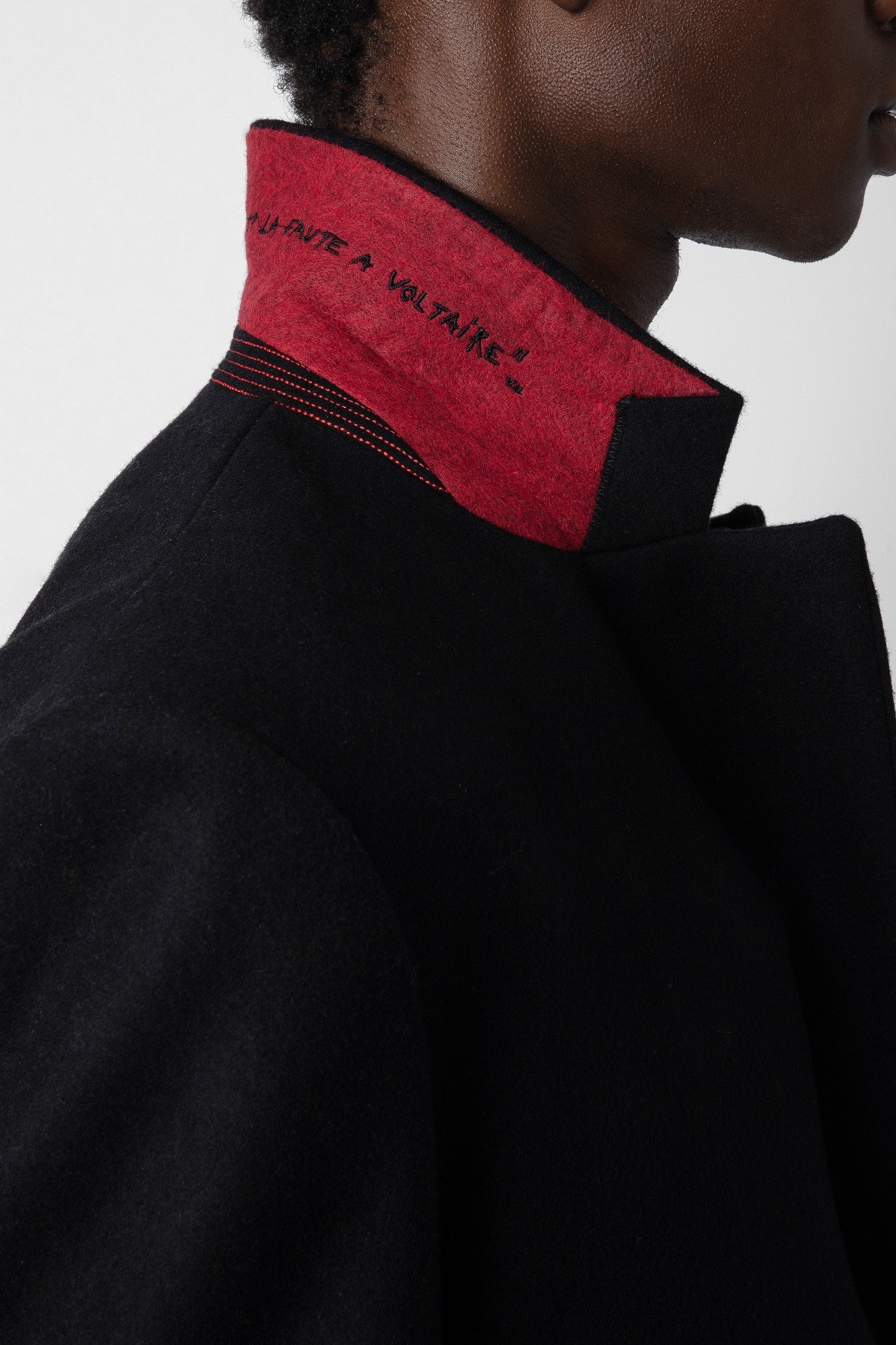 UNISEX MARLYH WOOL FANTAISIE COAT NOIR 5