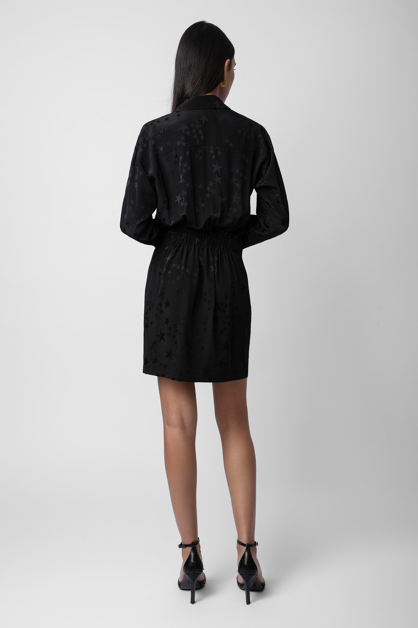 RAVY JACQUARD STARS DRESS NOIR 3