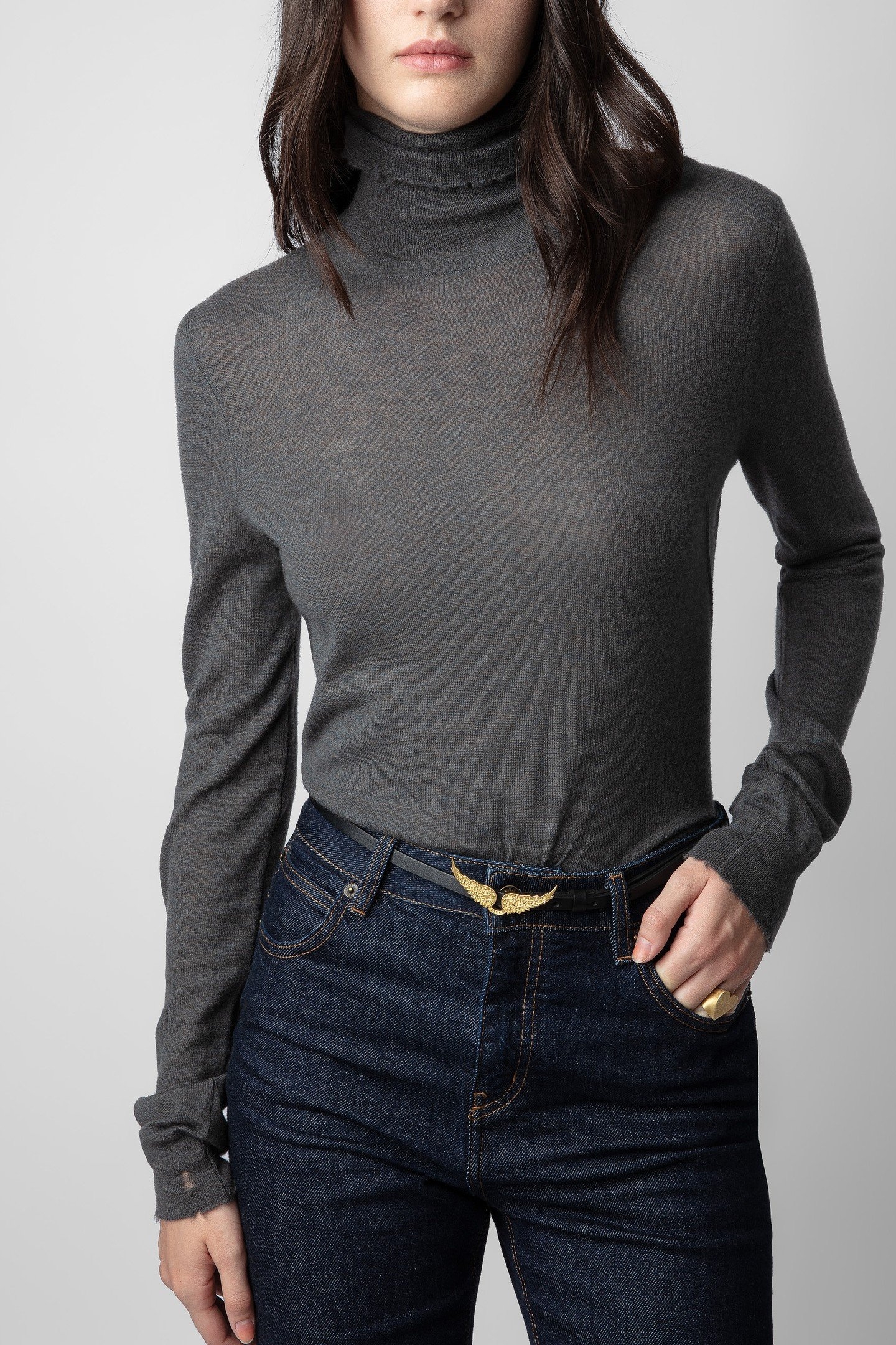 BOBBY CASHMERE SWEATER ARDOISE 1