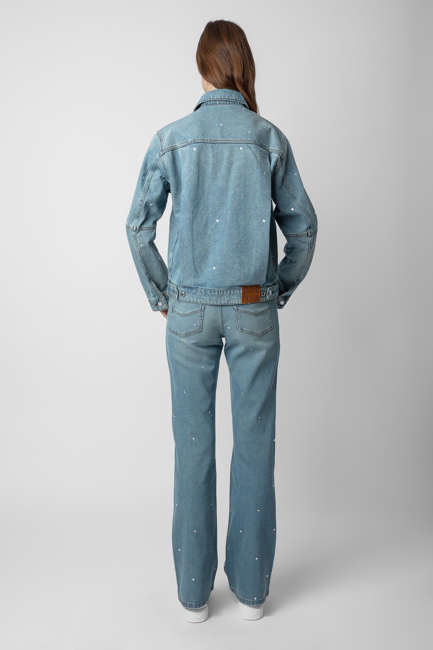 UNISEX KASY DENIM ECO STRASS JACKET LIGHT BLUE 7