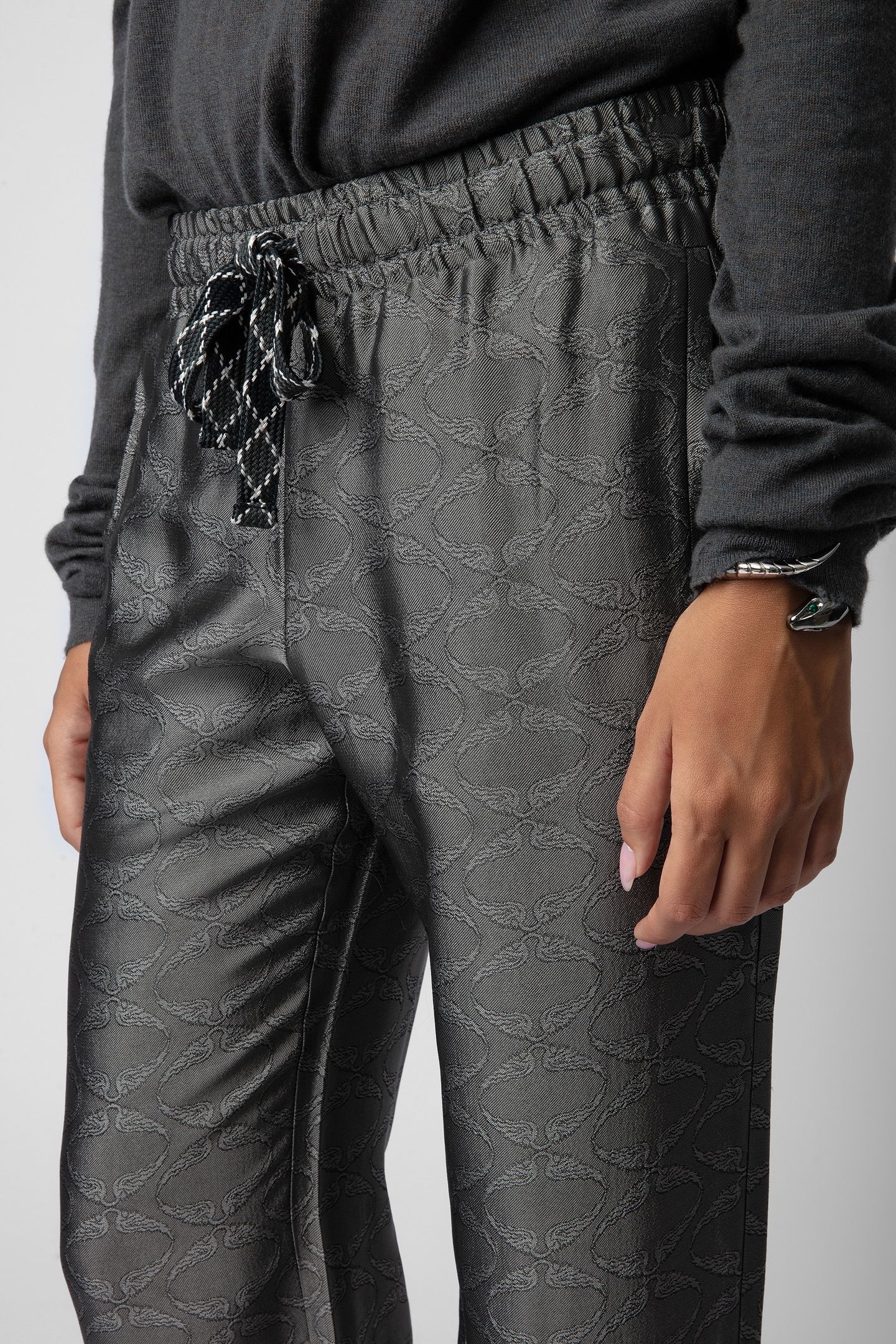 POMY JACQUARD WINGS PANTS ANTHRACITE 6