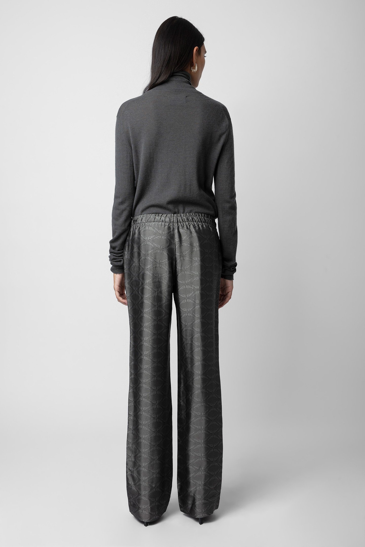 POMY JACQUARD WINGS PANTS ANTHRACITE 2