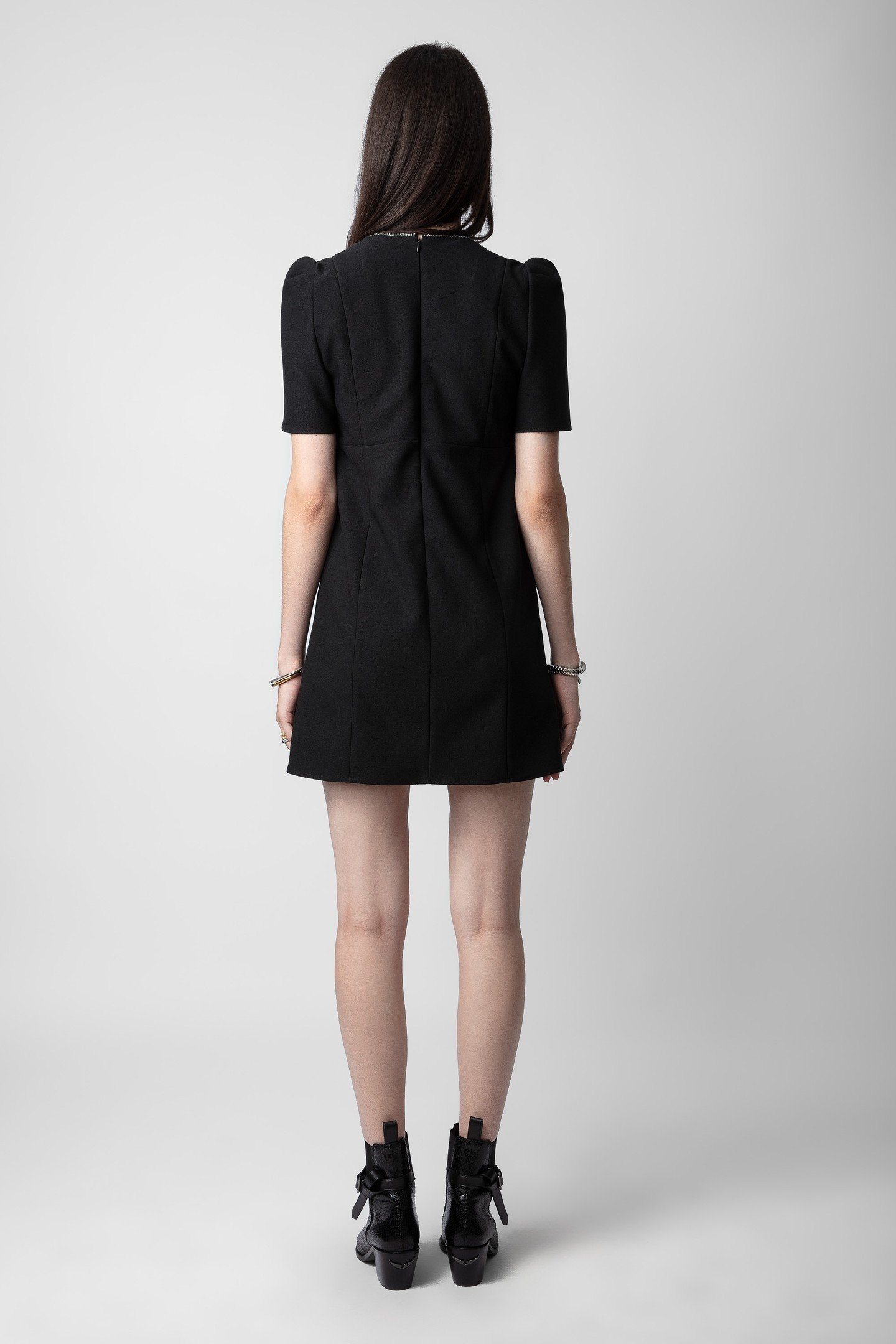 ROXELLE CREPE STRASS DRESS NOIR 8