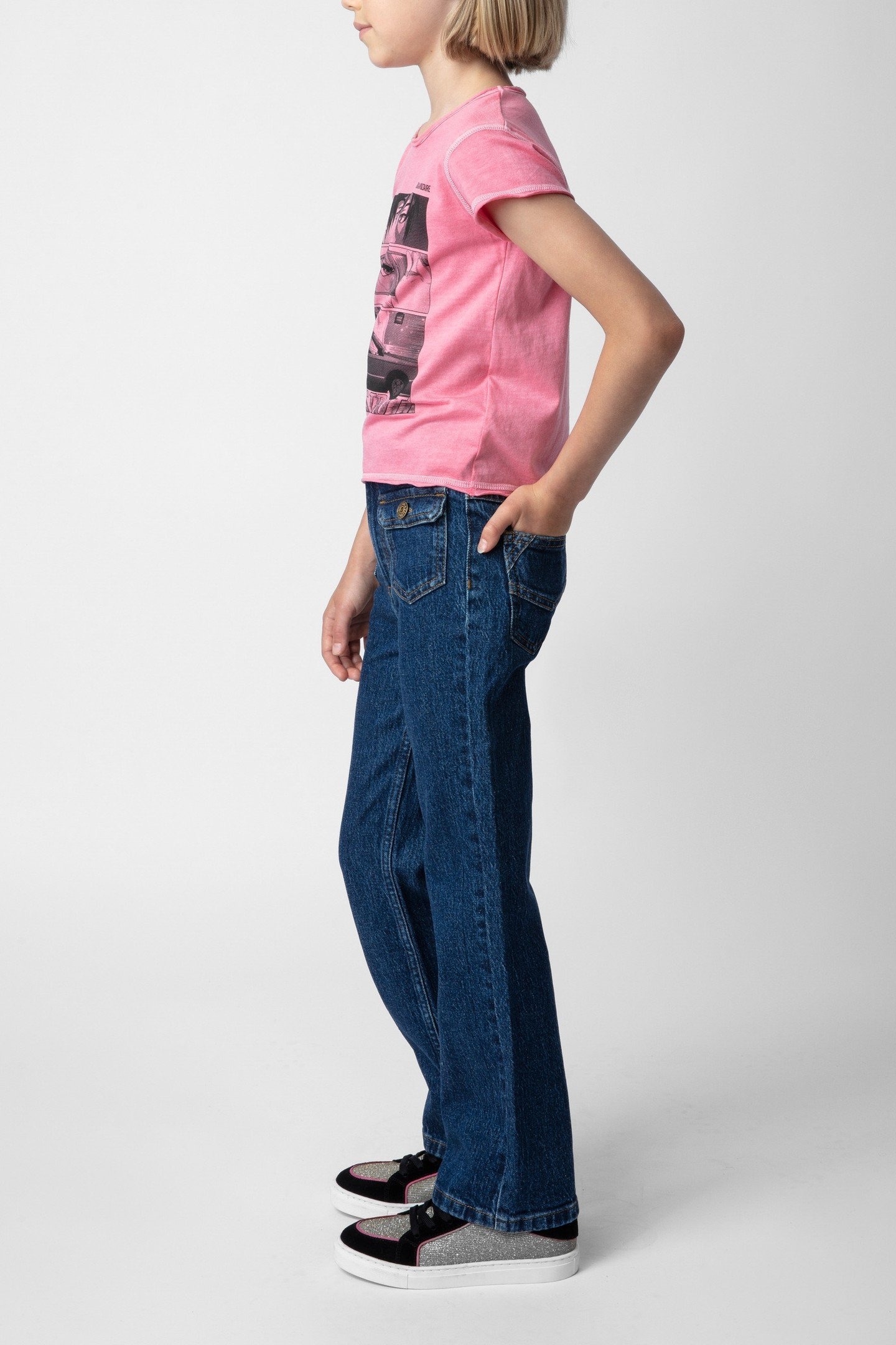 HIPPIE GIRLS DENIM JEAN BRUT 3