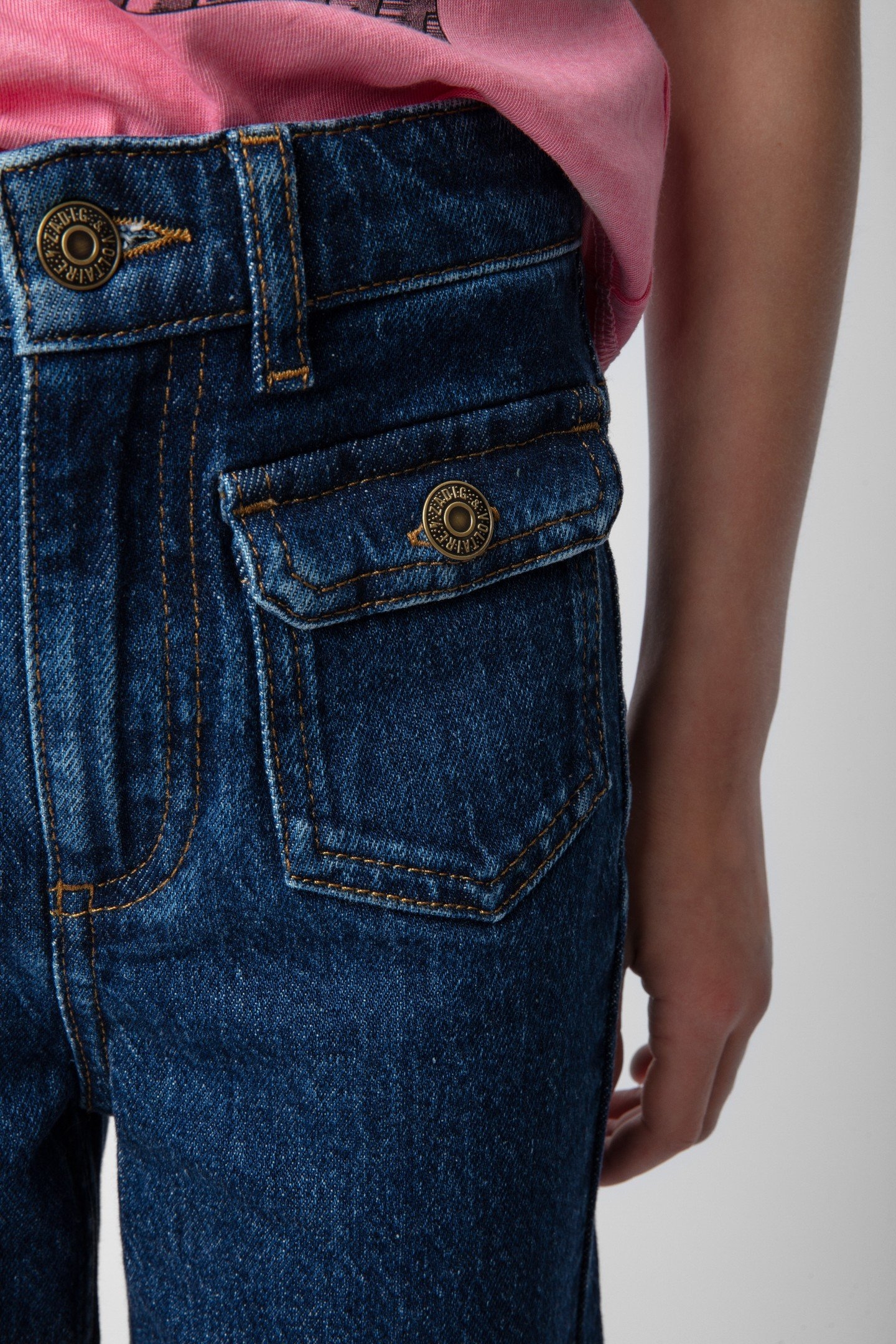 HIPPIE GIRLS DENIM JEAN BRUT 5