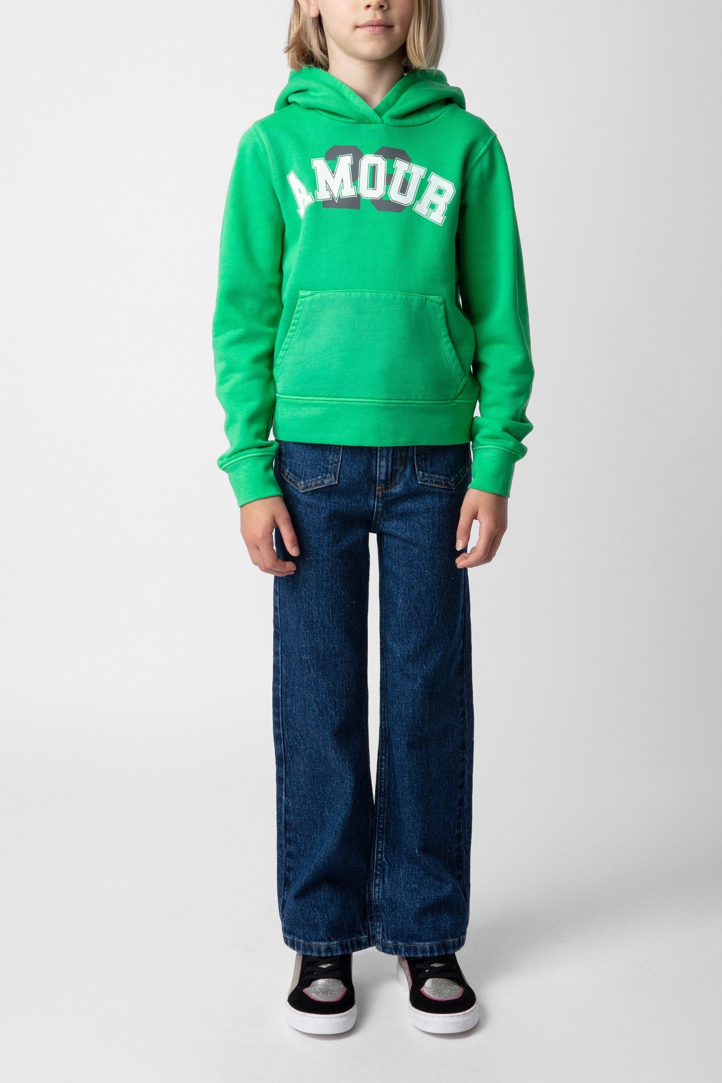 SPENCER GIRLS HOODIE VERT 2