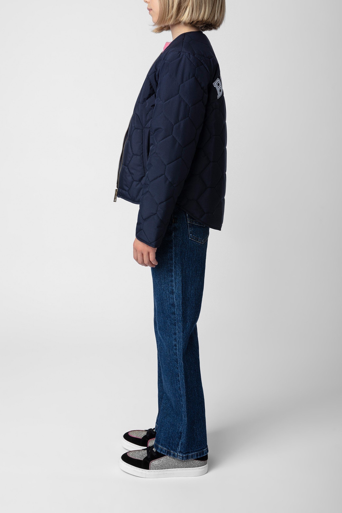 CLIDE GIRLS JACKET DARK BLUE 3