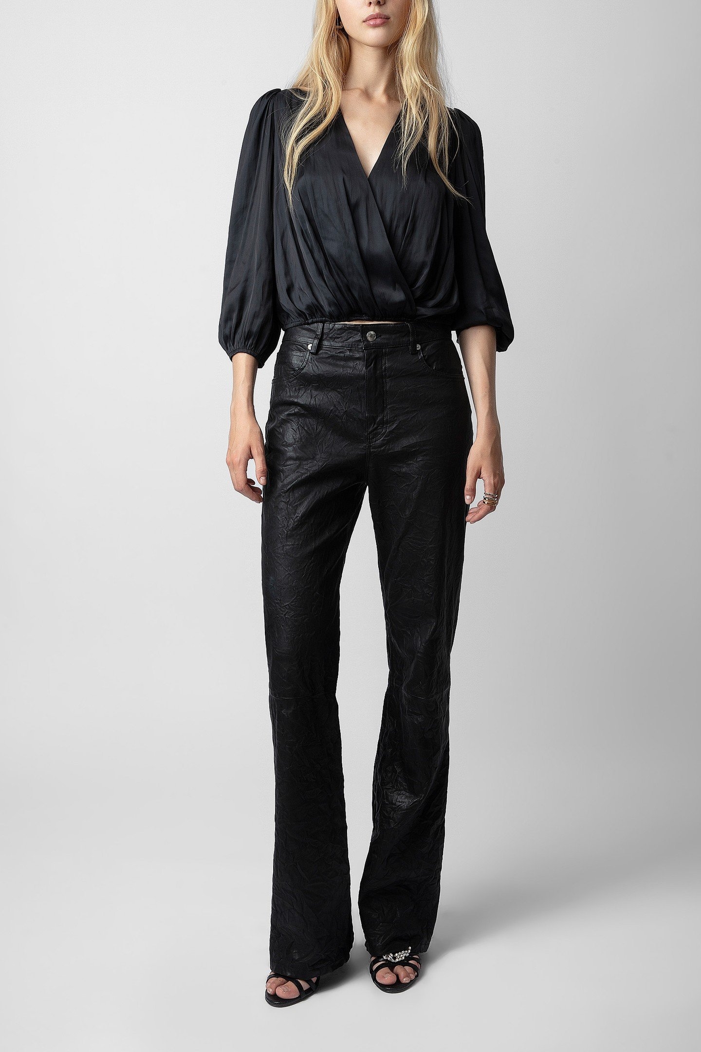 TYFON SATIN CROPPED TOP NOIR 2