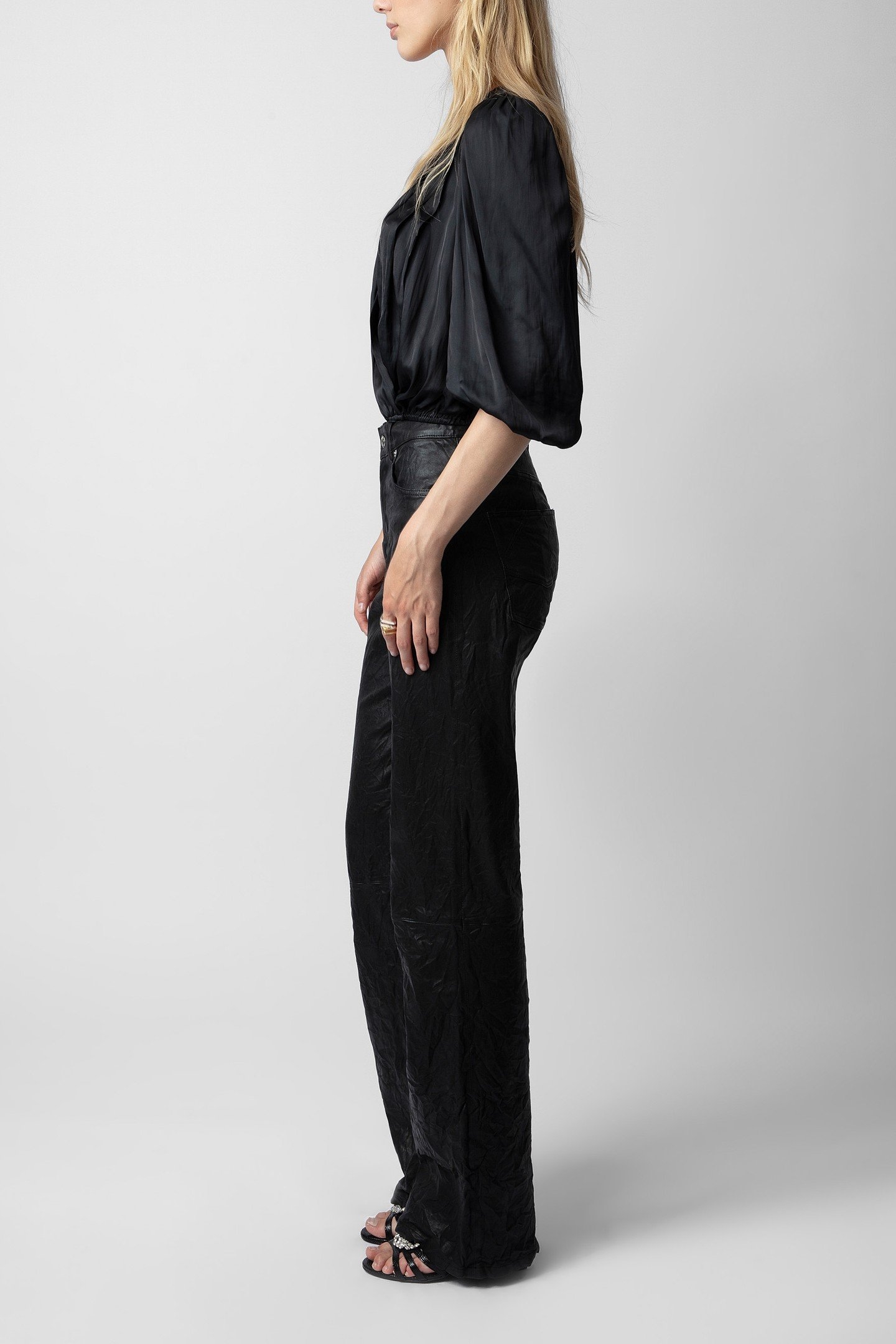 TYFON SATIN CROPPED TOP NOIR 4