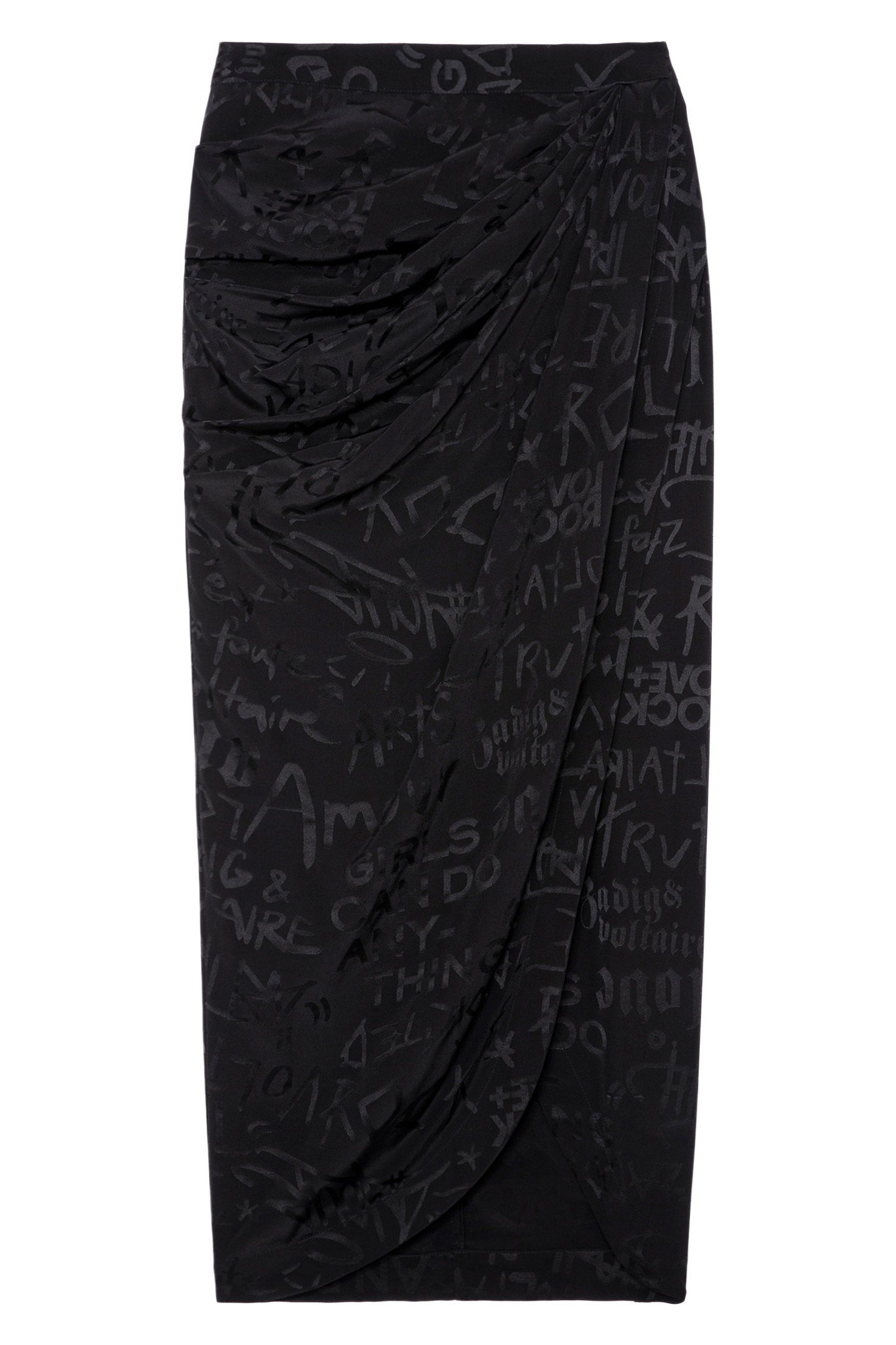 JAMELIA JACQUARD MANIFESTO SKIRT NOIR 4