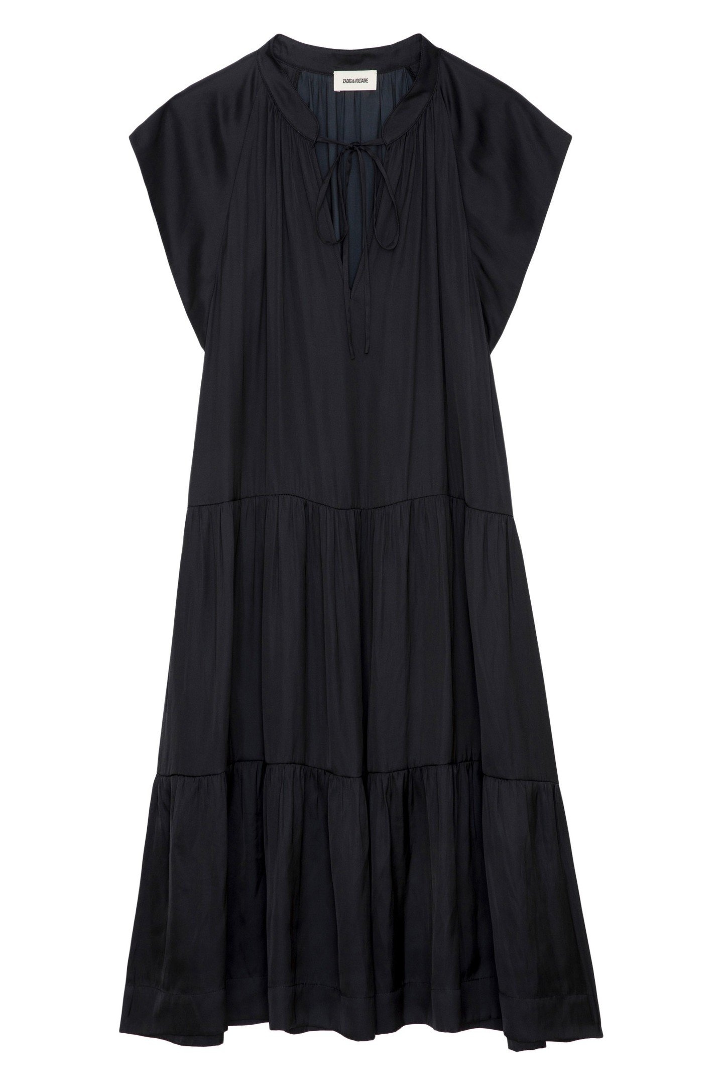 RITO SATIN DRESS NOIR 4