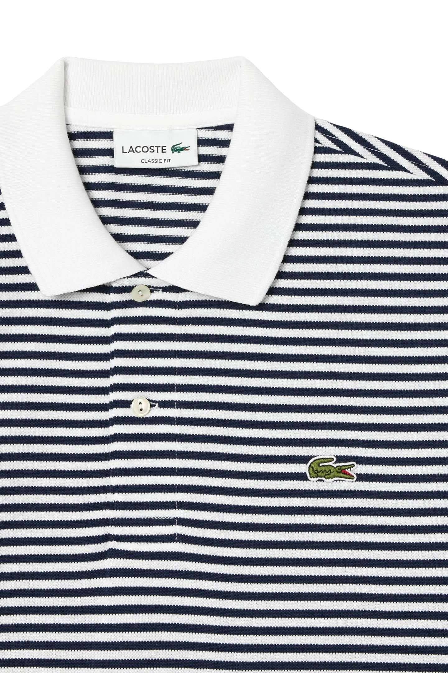 SHORTSLEEVE POLO WHITE/NAVY BLUE 6