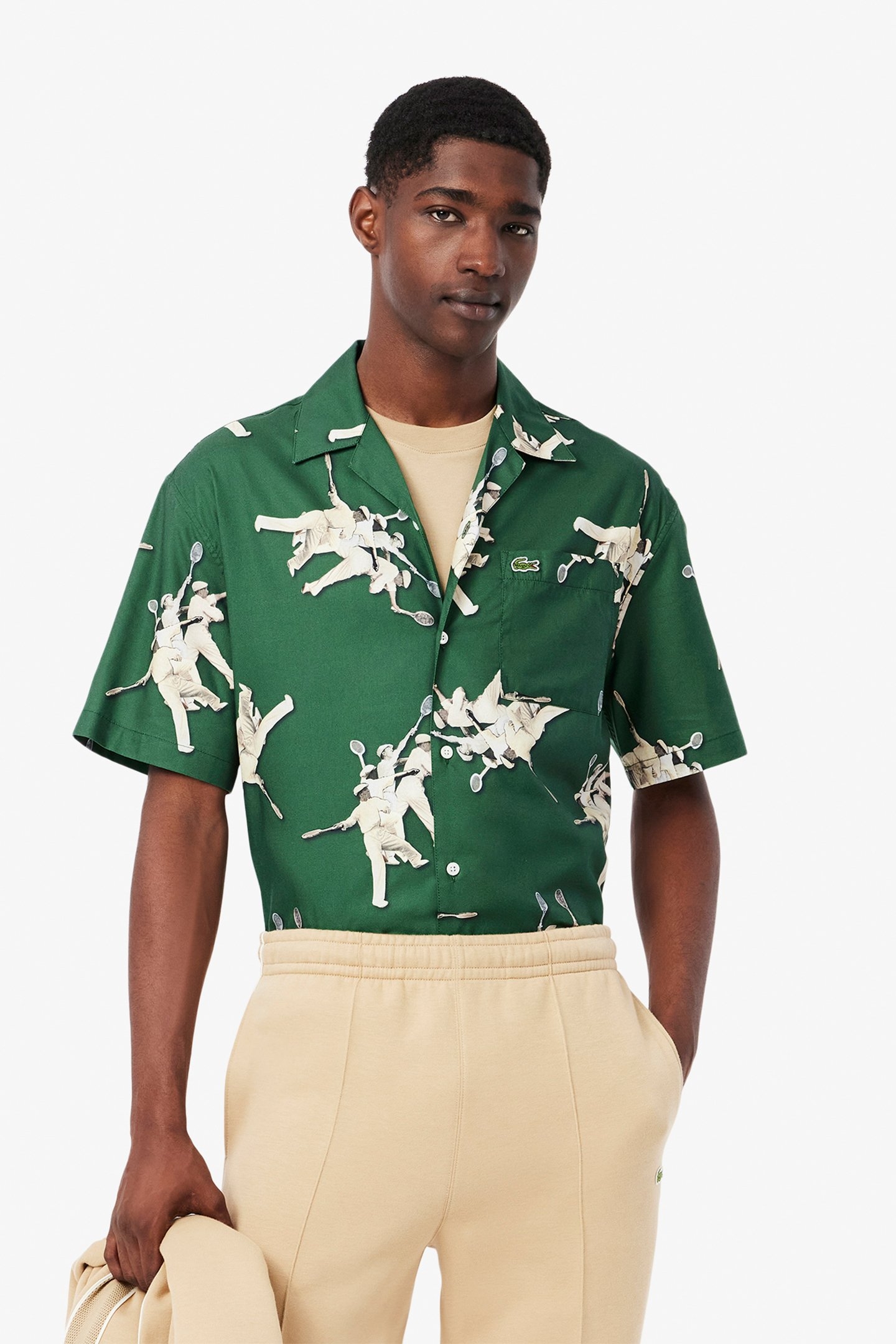 SHORTSLEEVE WOVEN SHIRT GREEN 1