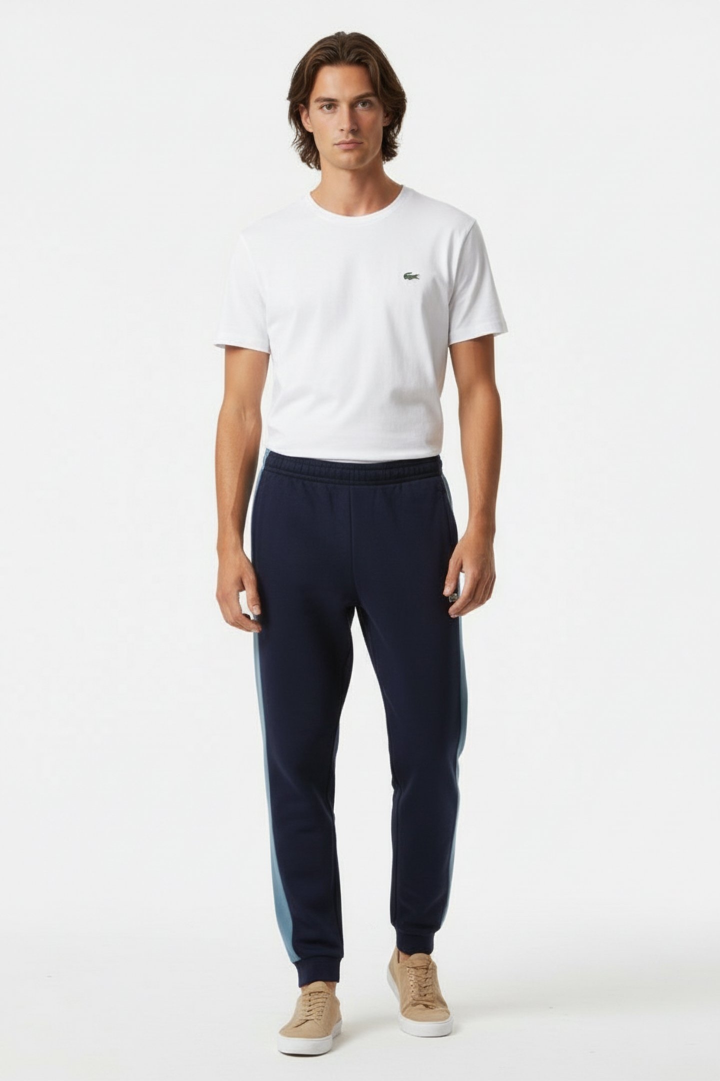TRACKSUIT TROUSERS NAVY BLUE/LIMESTONE-RILL 1