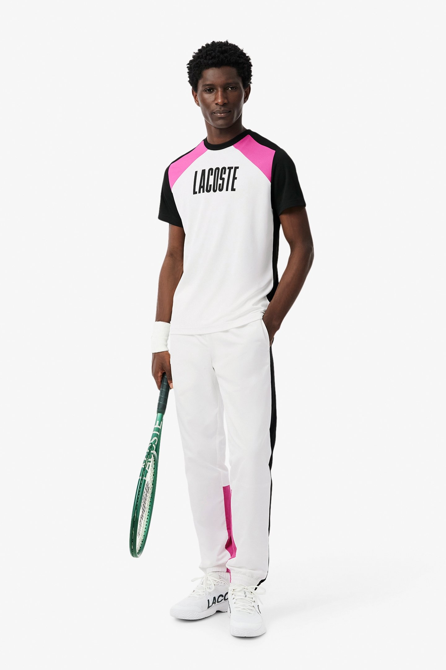 T-SHIRT WHITE/BLACK-MALVA 3