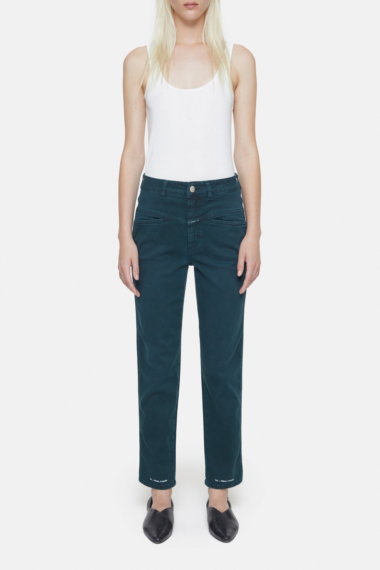 PEDAL PUSHER JEANS FERN GREEN 3