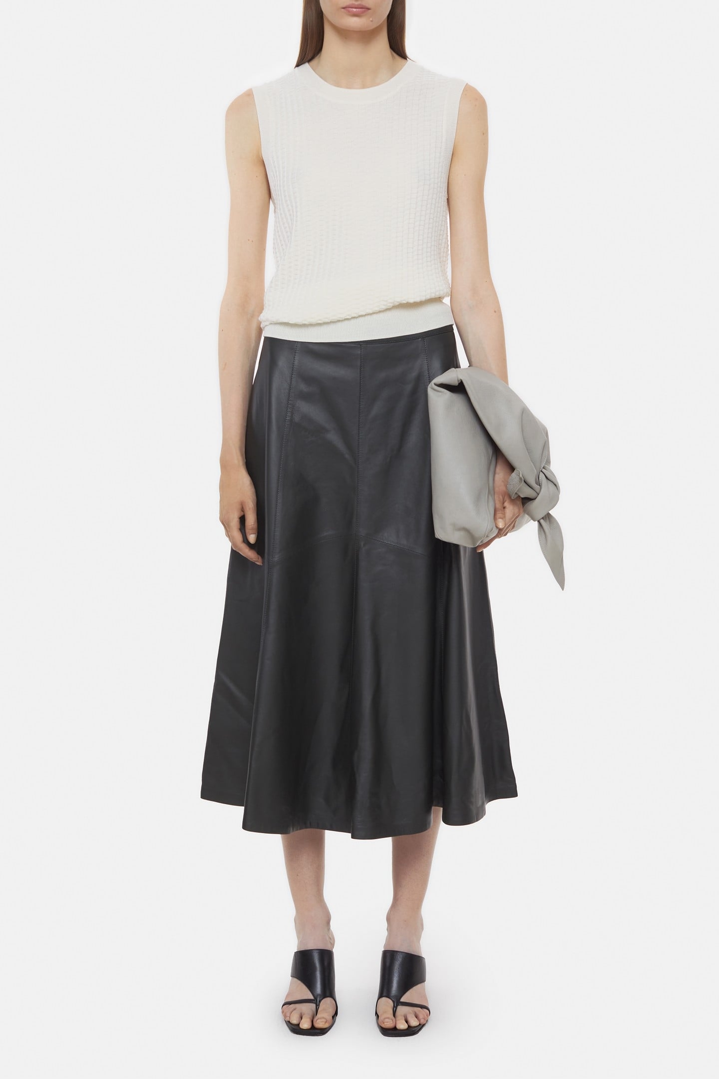 LEATHER SKIRT ARMY GREEN 3